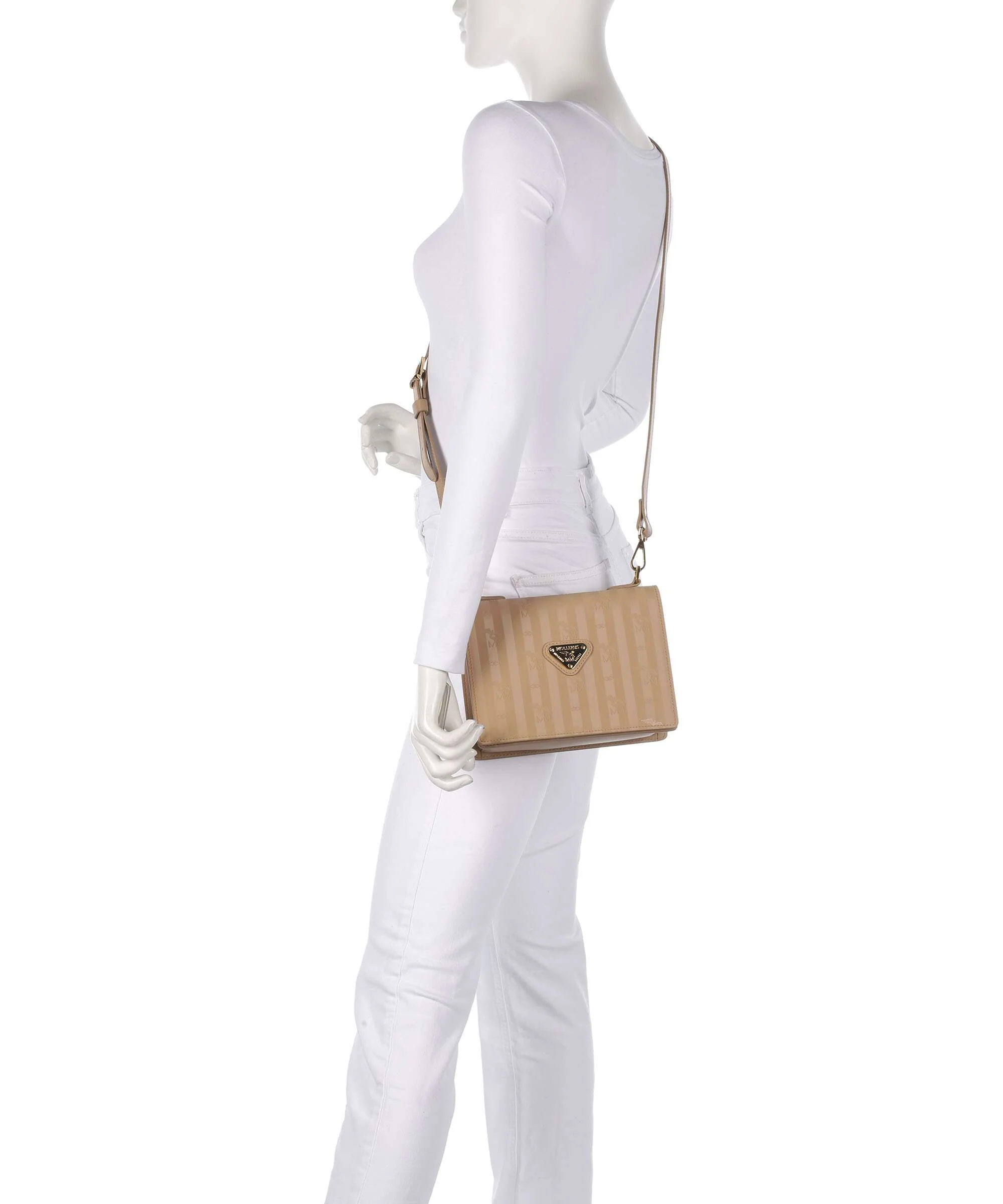Maison Mollerus Vinerus Melide Crossbody tas cappuccino beige/nastro - Image 3