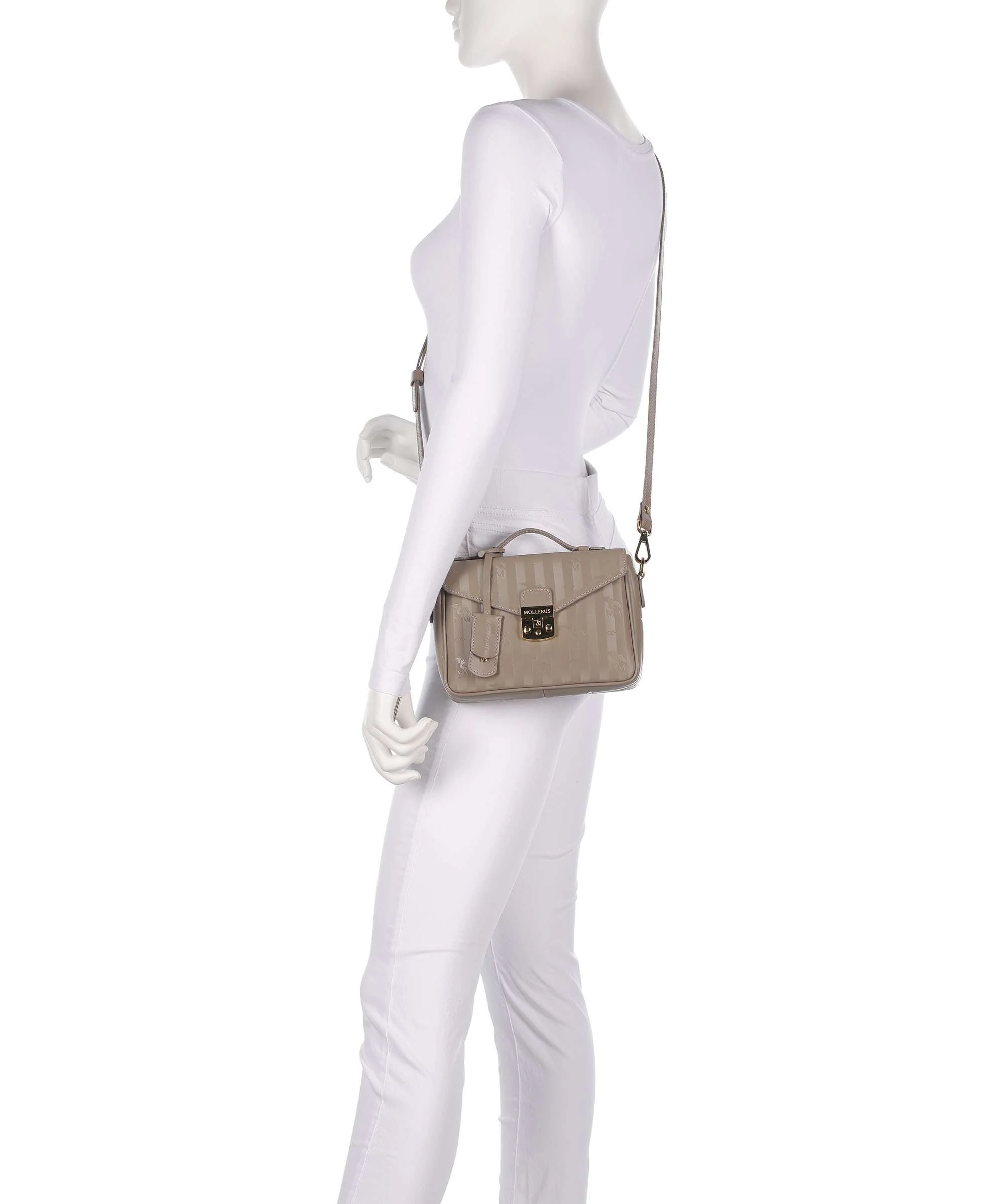 Maison Mollerus Vinerus Meyrin Crossbody tas taupe grau - Image 3