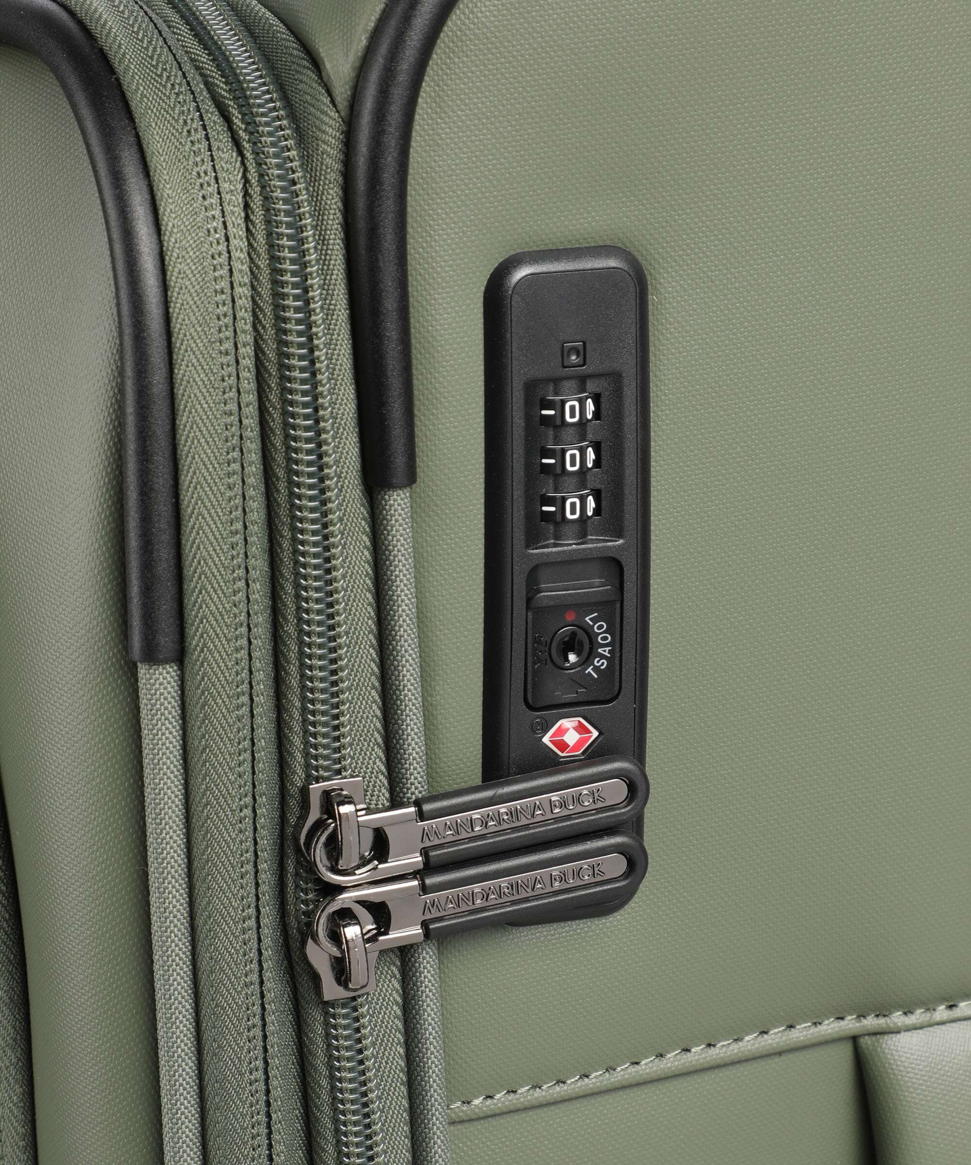 Mandarina Duck Eco Coated Trolley (4 wielen) pine green - Image 3