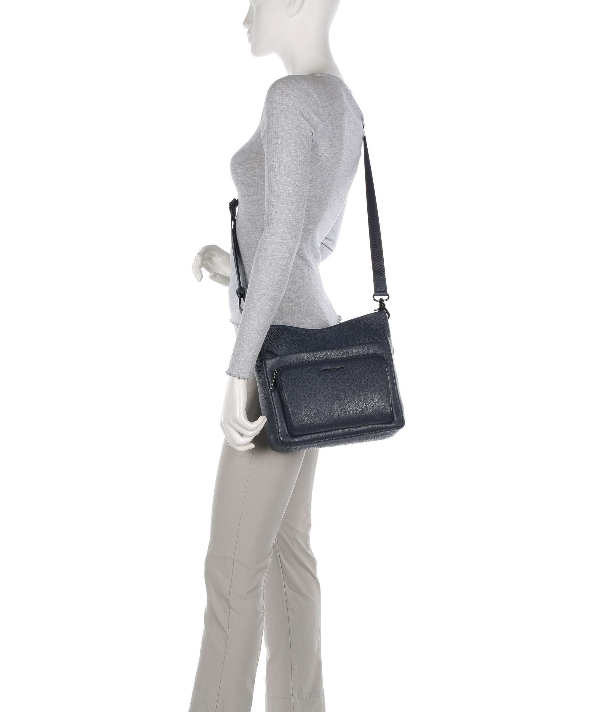Mandarina Duck Mellow Leather Crossbody tas dress blue - Image 3