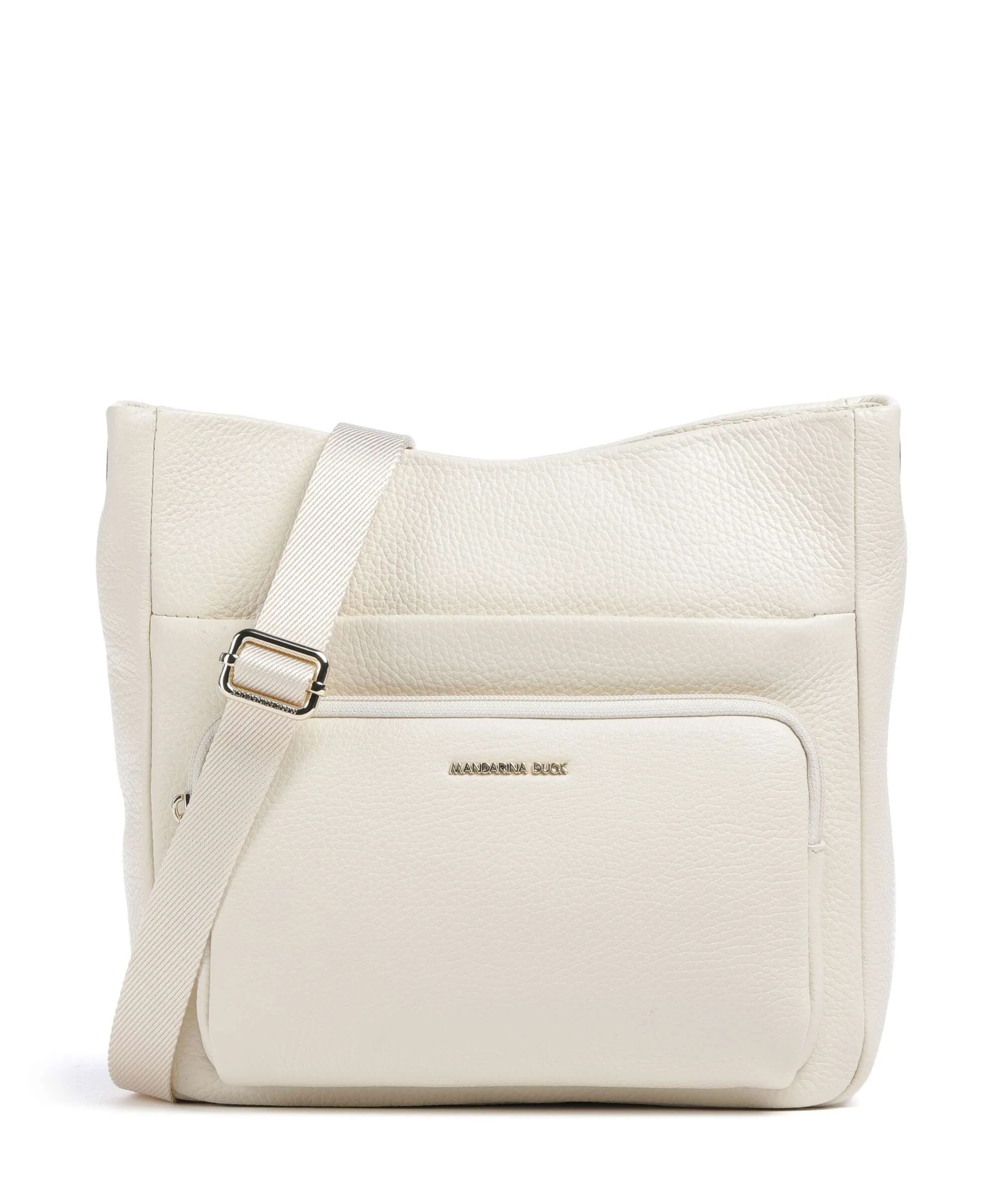 Mandarina Duck Mellow Leather Crossbody tas almond