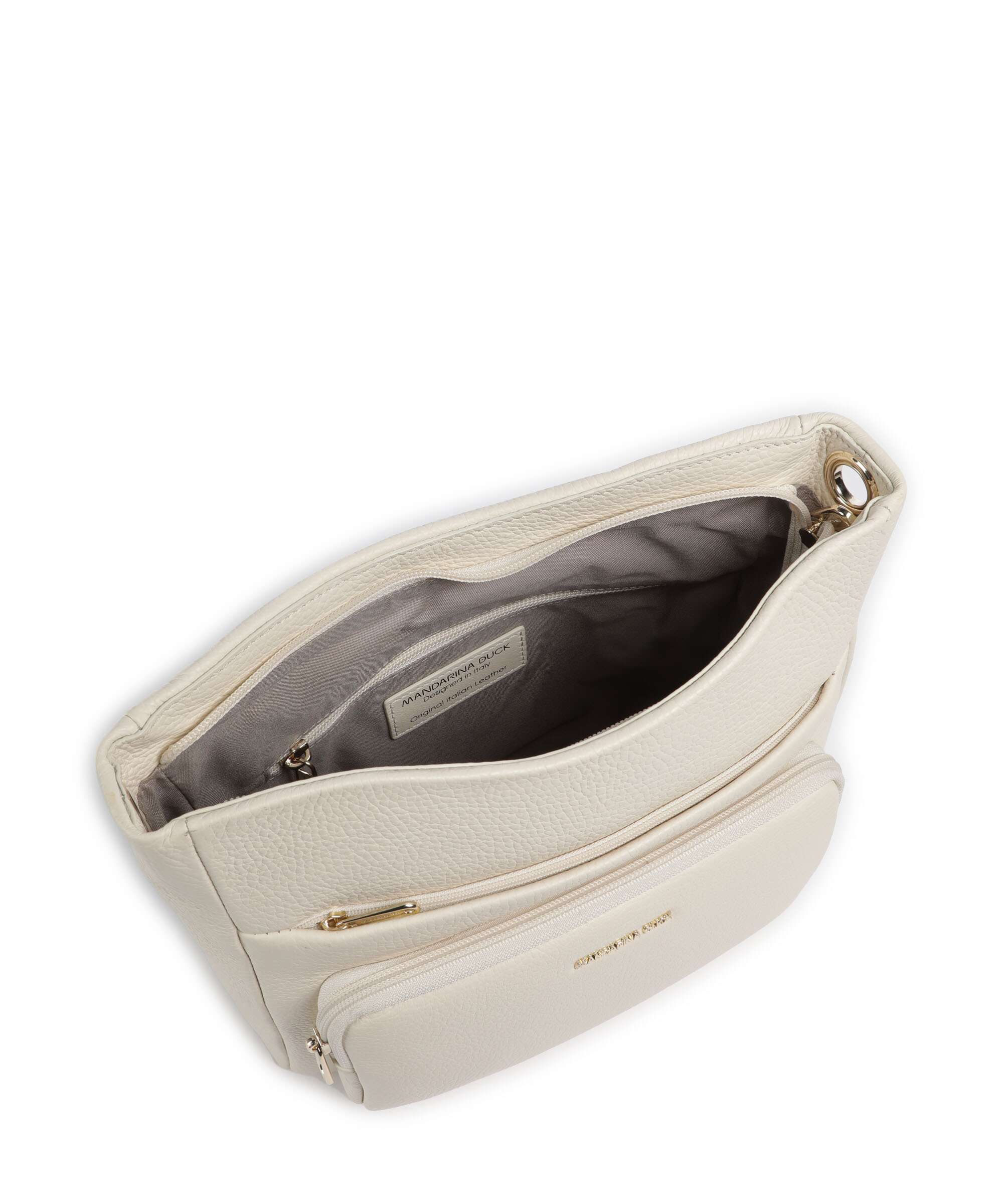 Mandarina Duck Mellow Leather Crossbody tas almond - Image 6