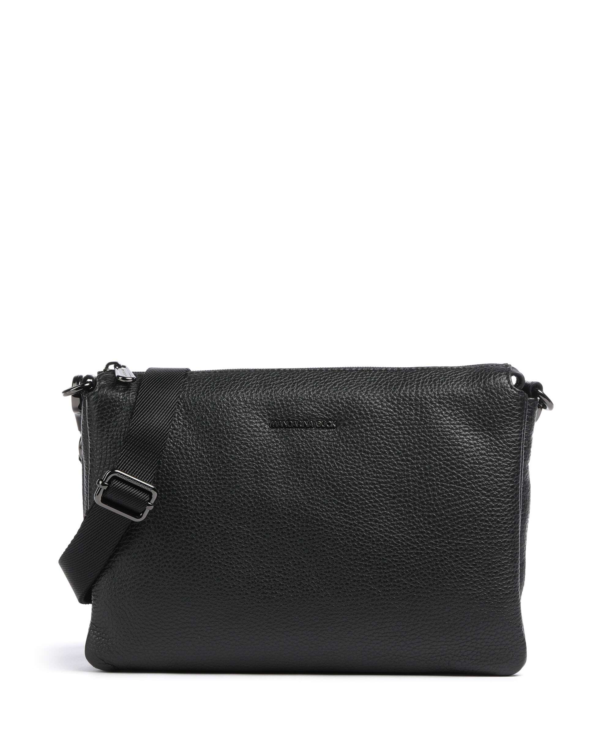 Mandarina Duck Mellow Leather Crossbody tas nero