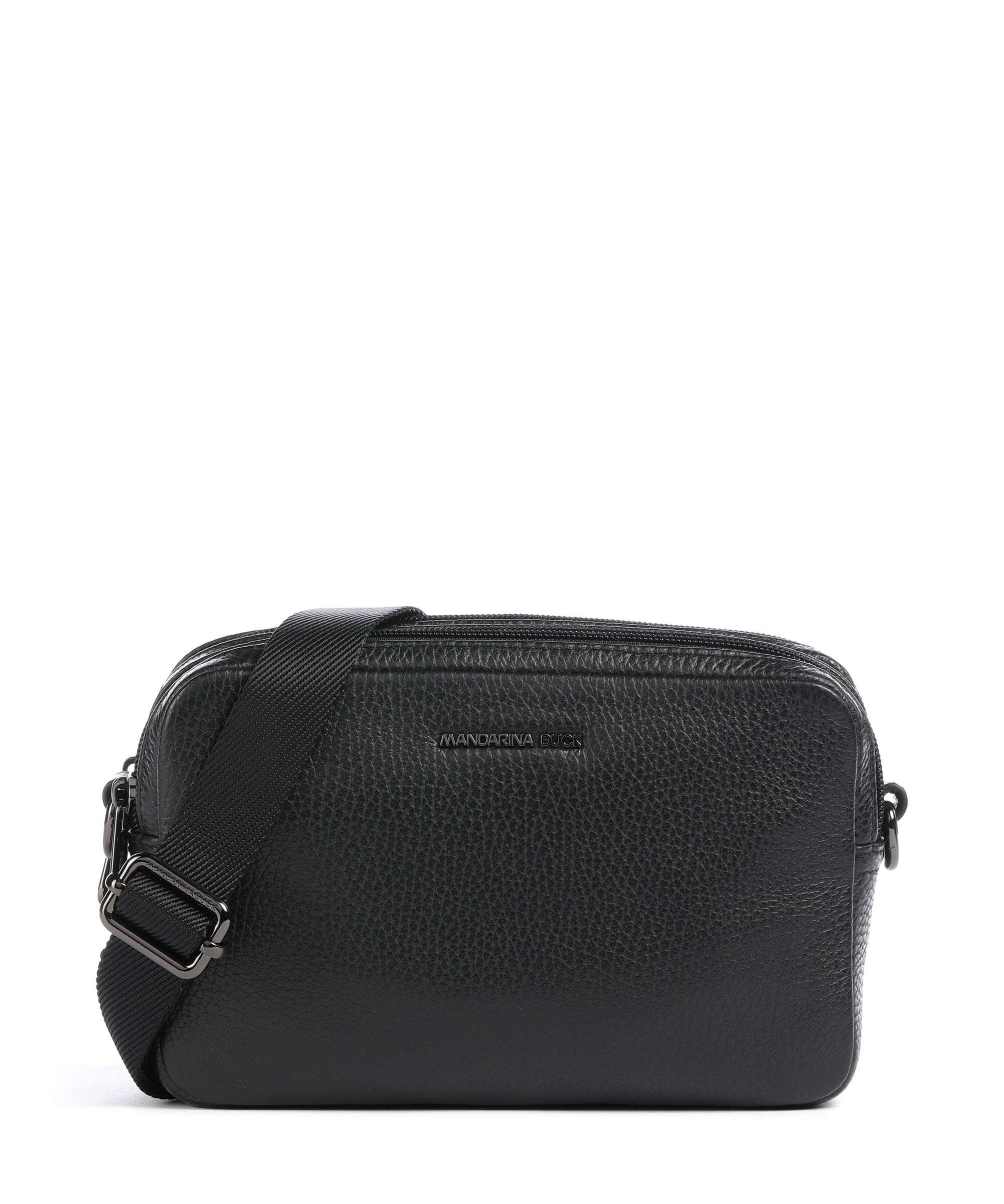 Mandarina Duck Mellow Leather Crossbody tas nero