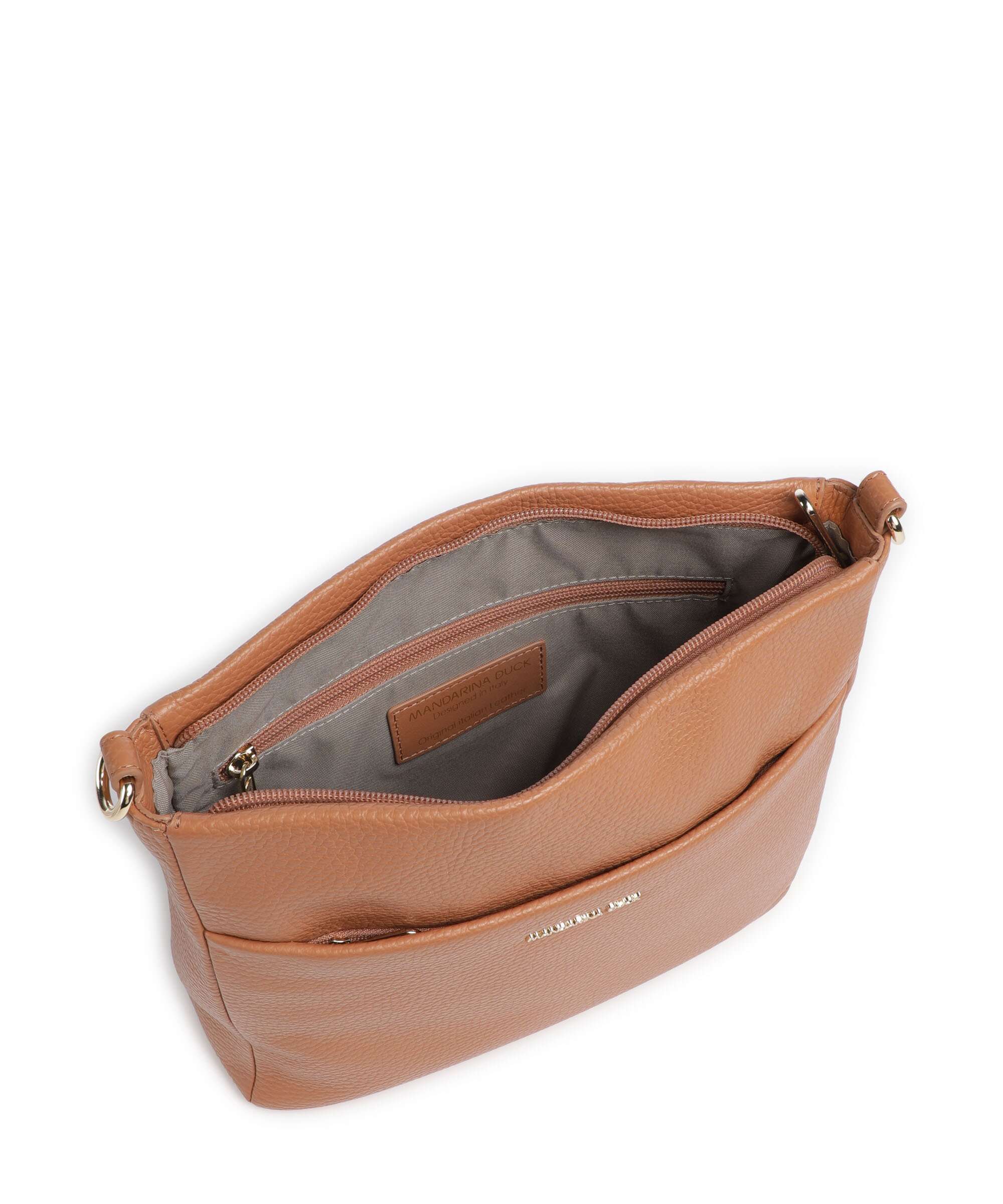 Mandarina Duck Mellow Leather Crossbody tas pecan nut - Image 6