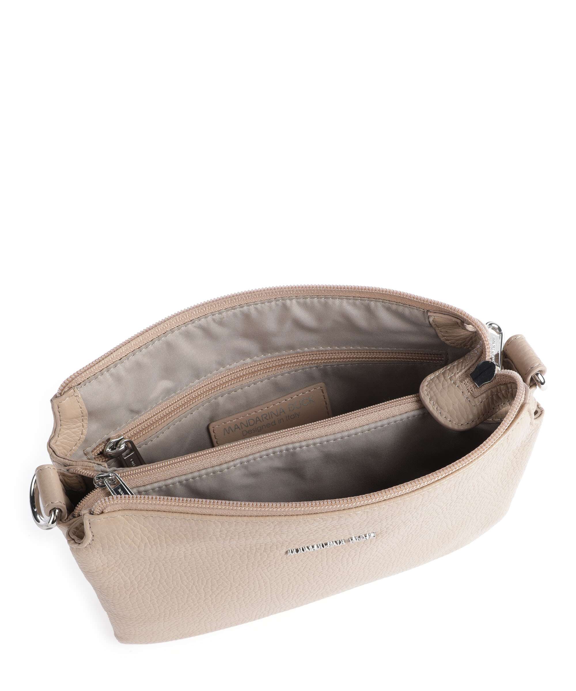 Mandarina Duck Mellow Leather Crossbody tas warm taupe - Image 6