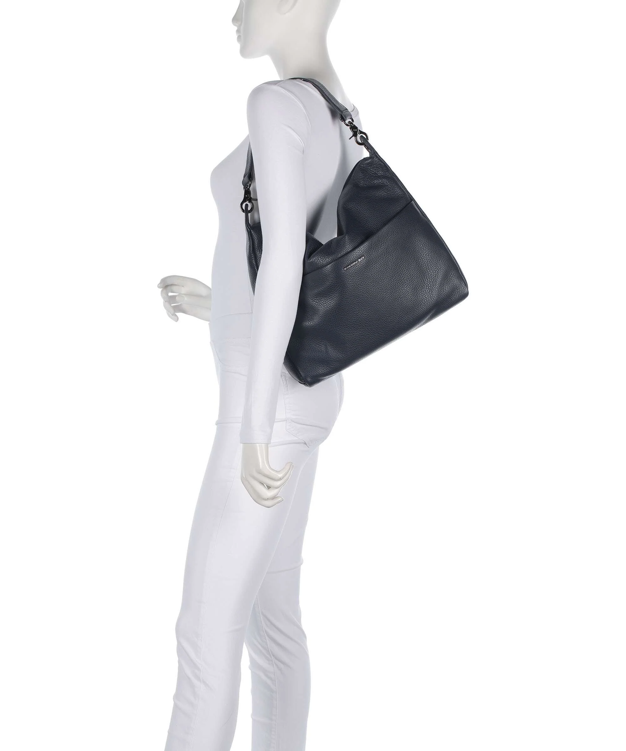 Mandarina Duck Mellow Leather Hobo tas dress blue - Image 3