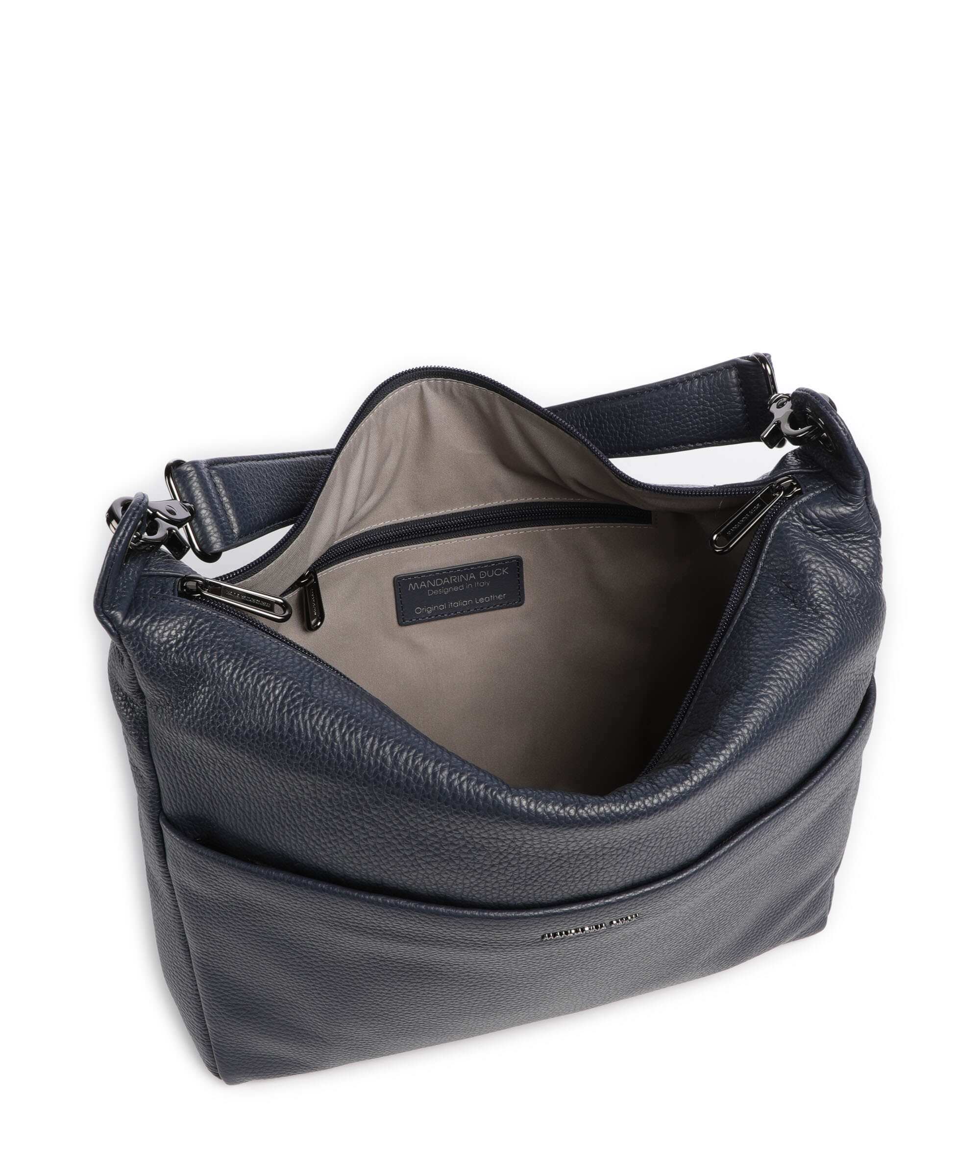 Mandarina Duck Mellow Leather Hobo tas dress blue - Image 5