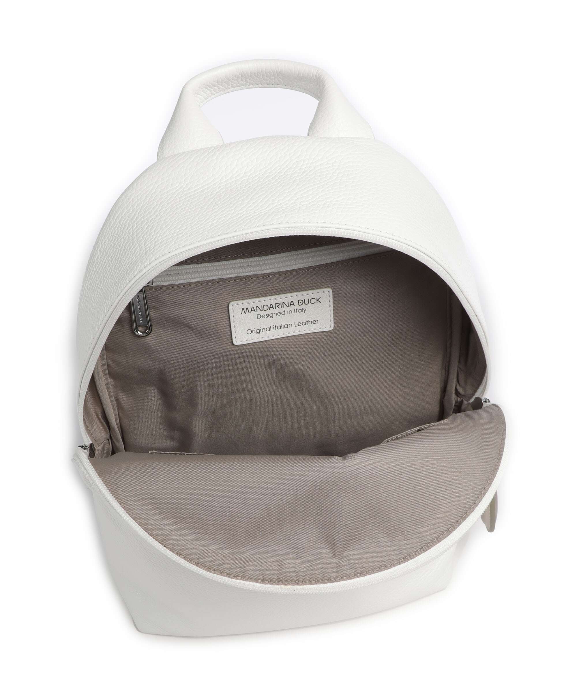 Mandarina Duck Mellow Leather Rugzak blanc - Image 5
