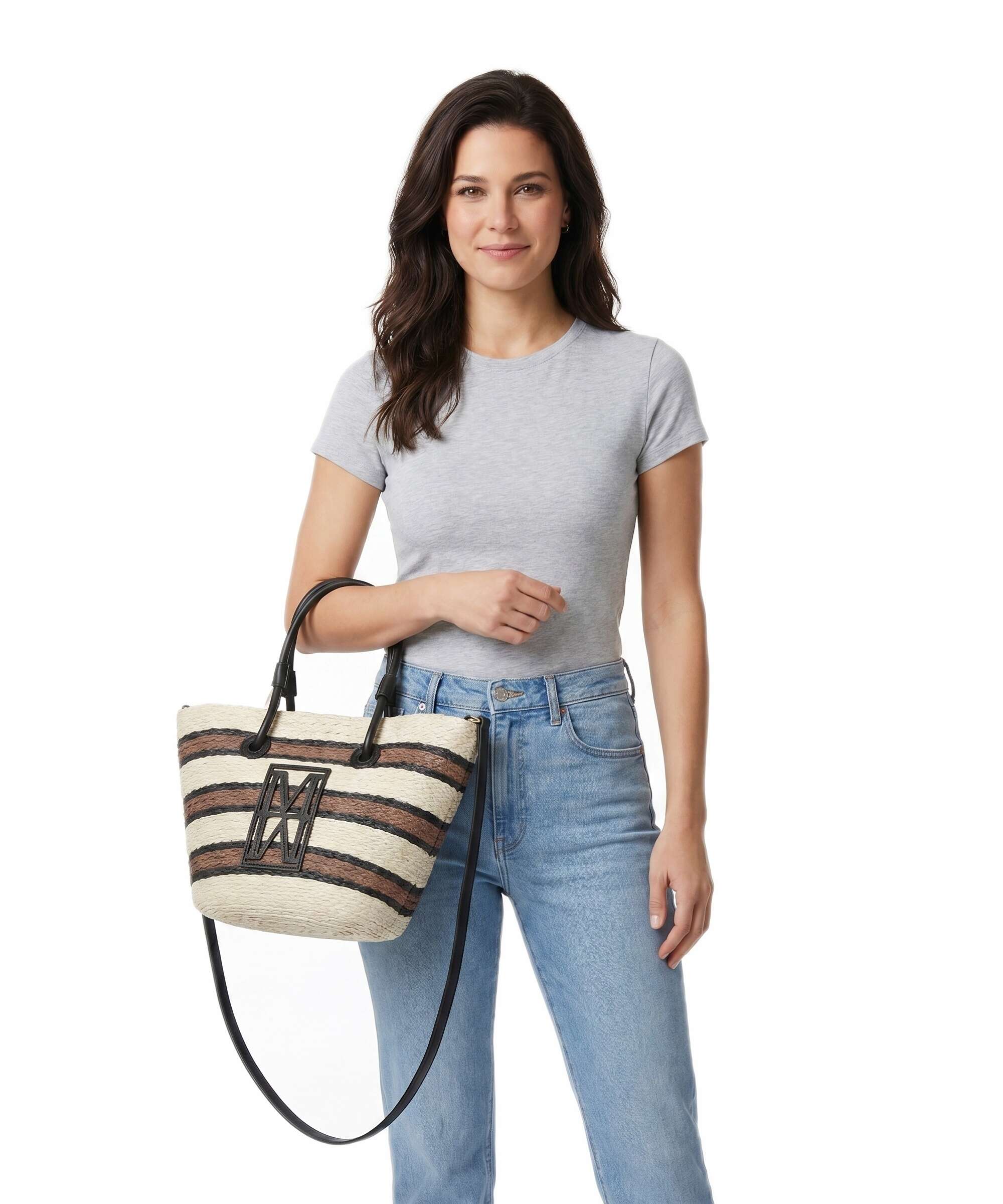 Marc O'Polo Joana Boodschappentas light raffia - Image 3