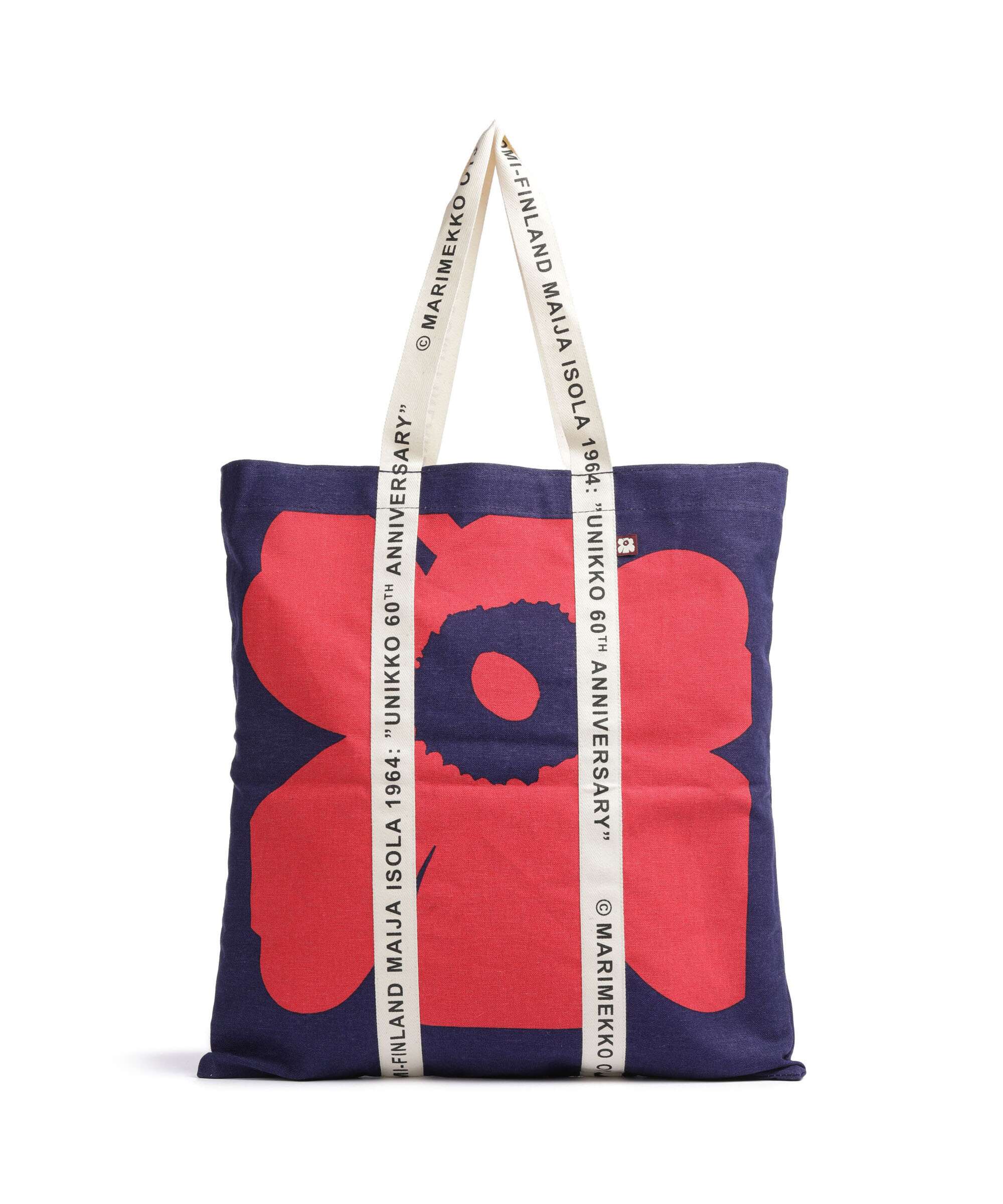Marimekko Carrier Unikko Midi Boodschappentas red/darkblue