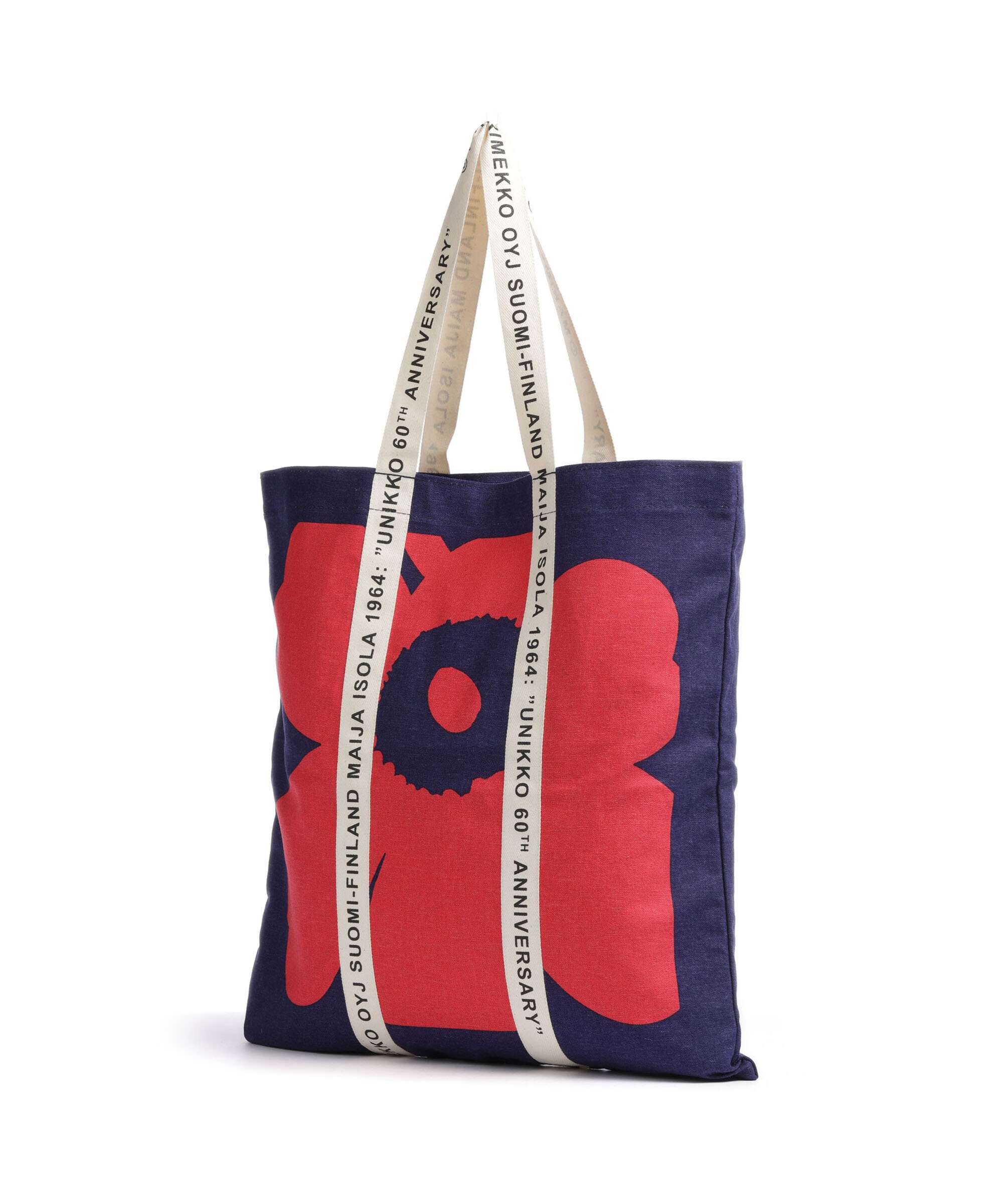 Marimekko Carrier Unikko Midi Boodschappentas red/darkblue - Image 2