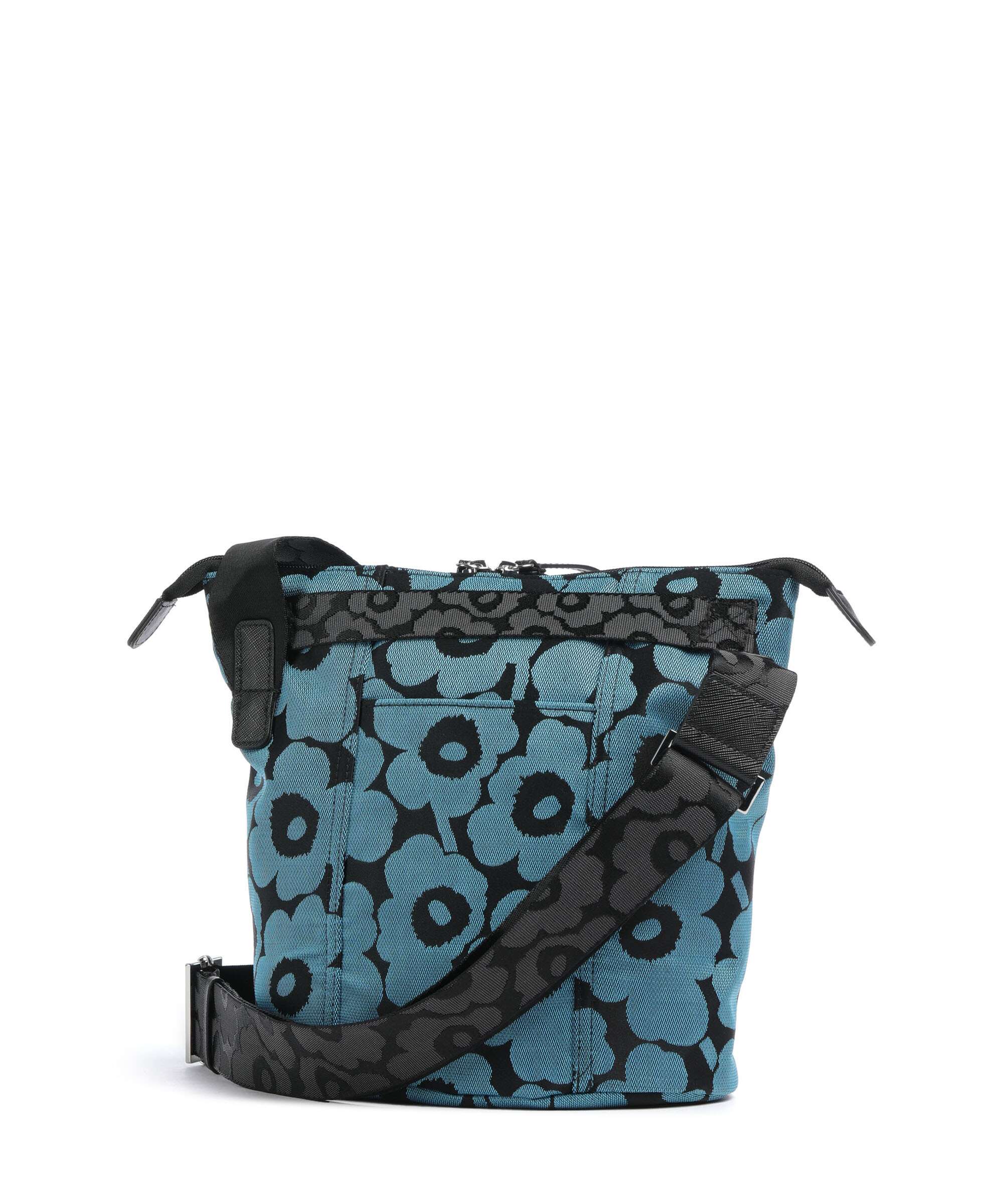Marimekko Carry All Unikko Crossbody tas blue/black - Image 2