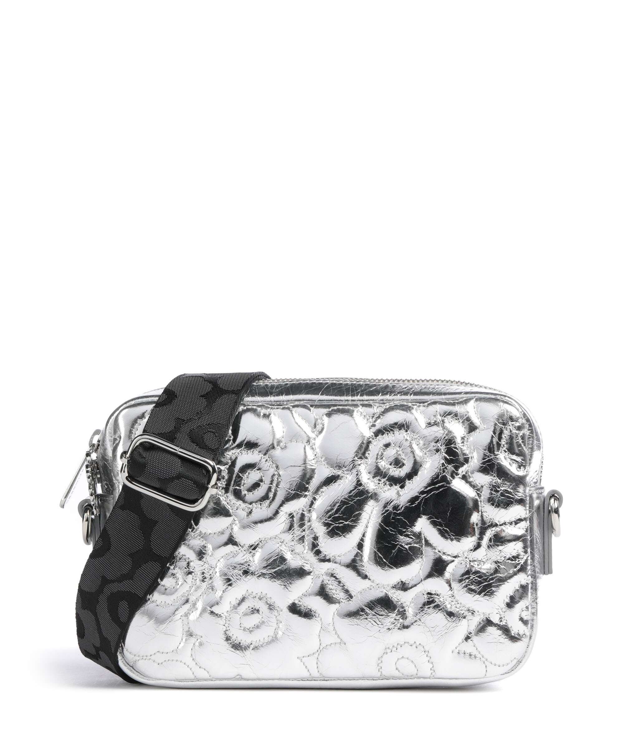 Marimekko Gratha Soft Unikko Crossbody tas silver