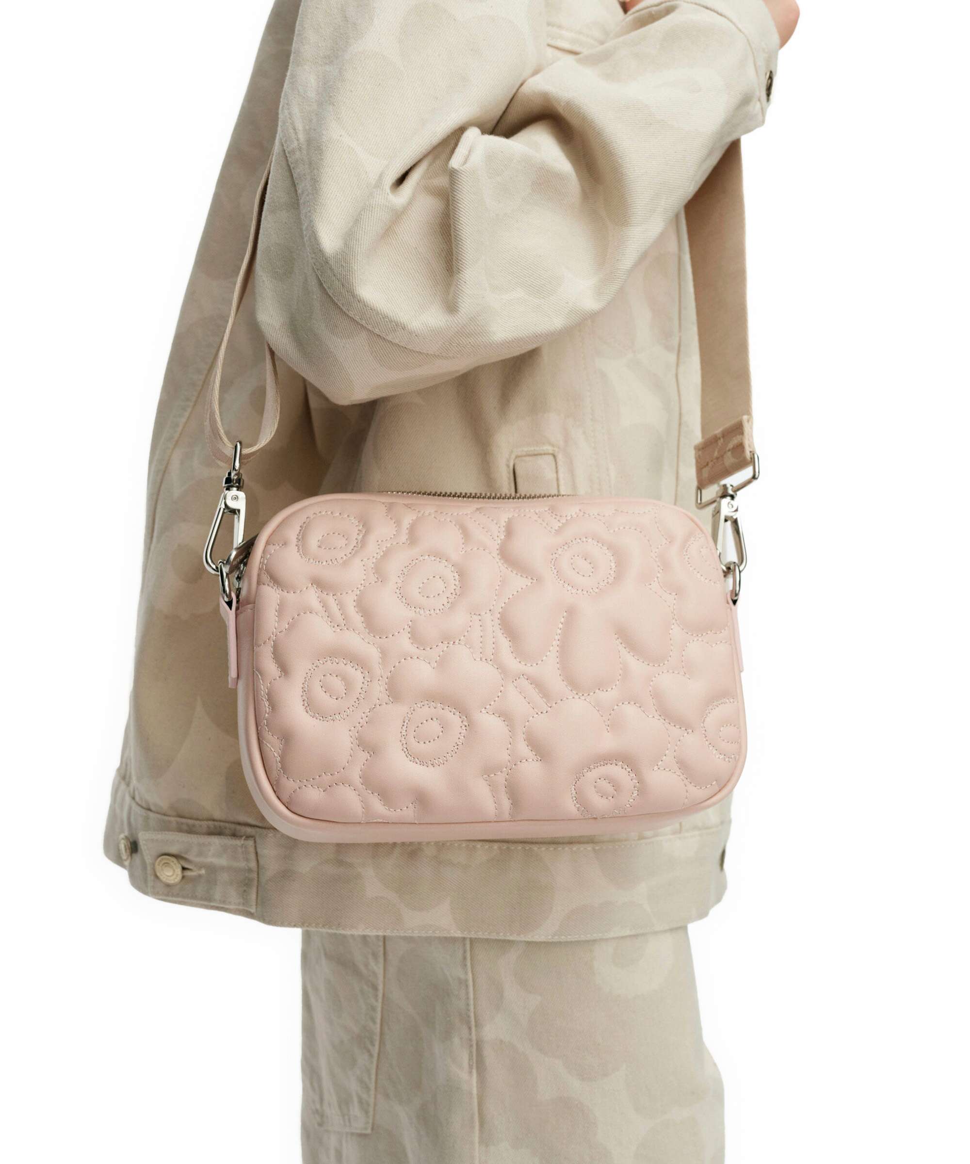 Marimekko Gratha Soft Unikko Crossbody tas light peach - Image 3
