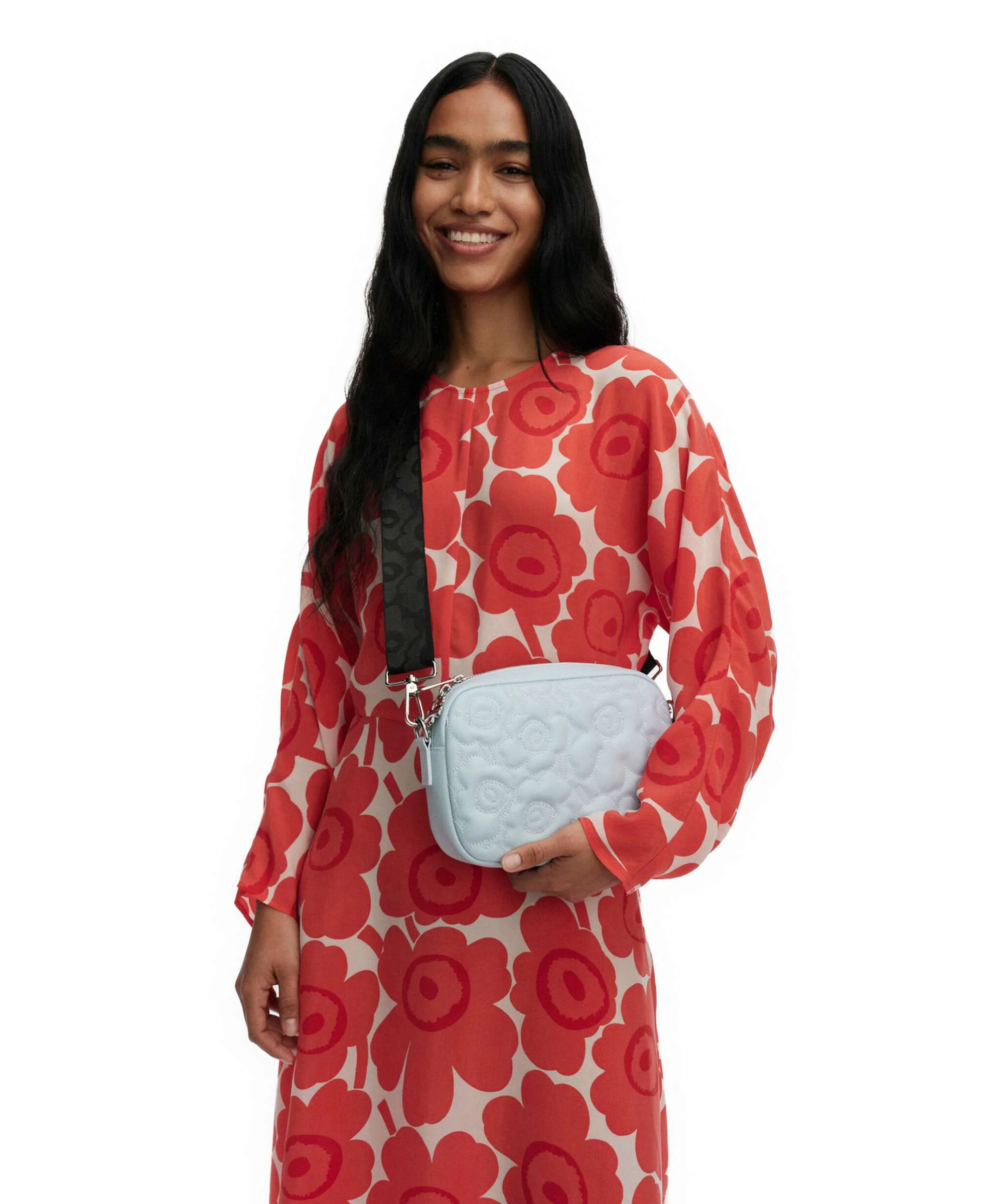Marimekko Gratha Unikko Crossbody tas light blue - Image 3