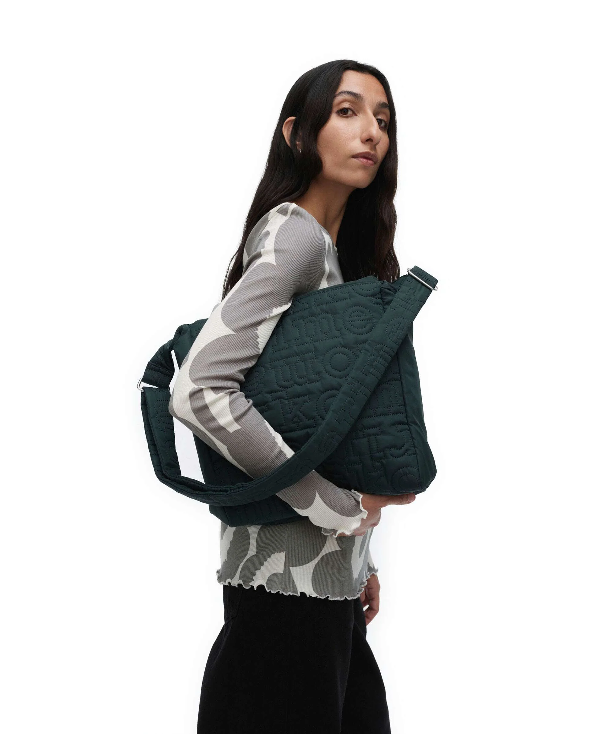 Marimekko Joy Logo M Crossbody tas dark green - Image 3