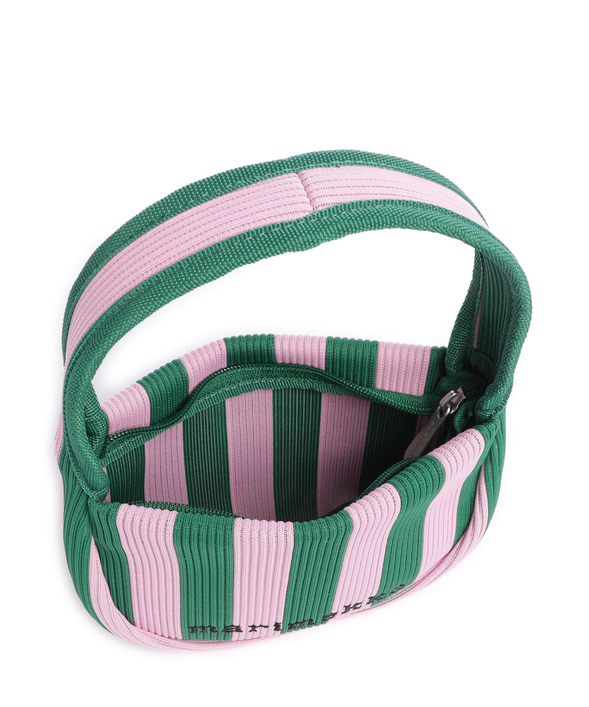 Marimekko Knitted Merirosvo Handtas pink/dark green - Image 6