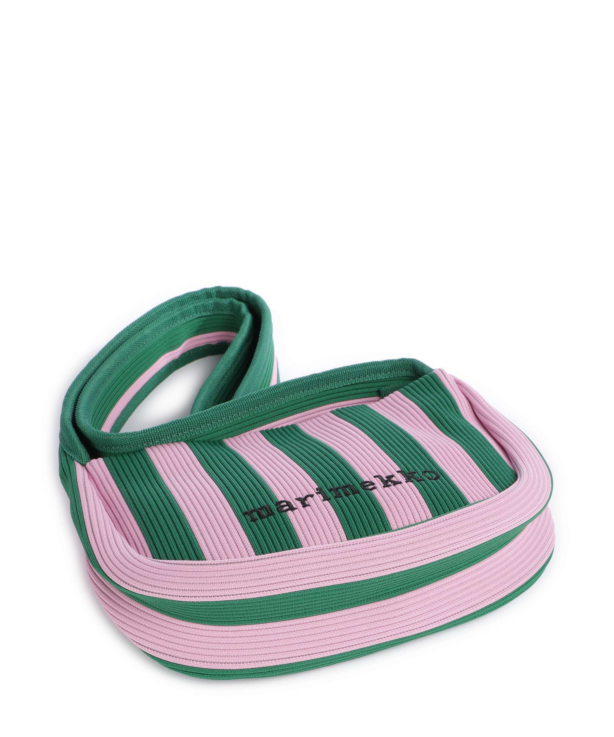 Marimekko Knitted Merirosvo Schoudertas pink/dark green - Image 4