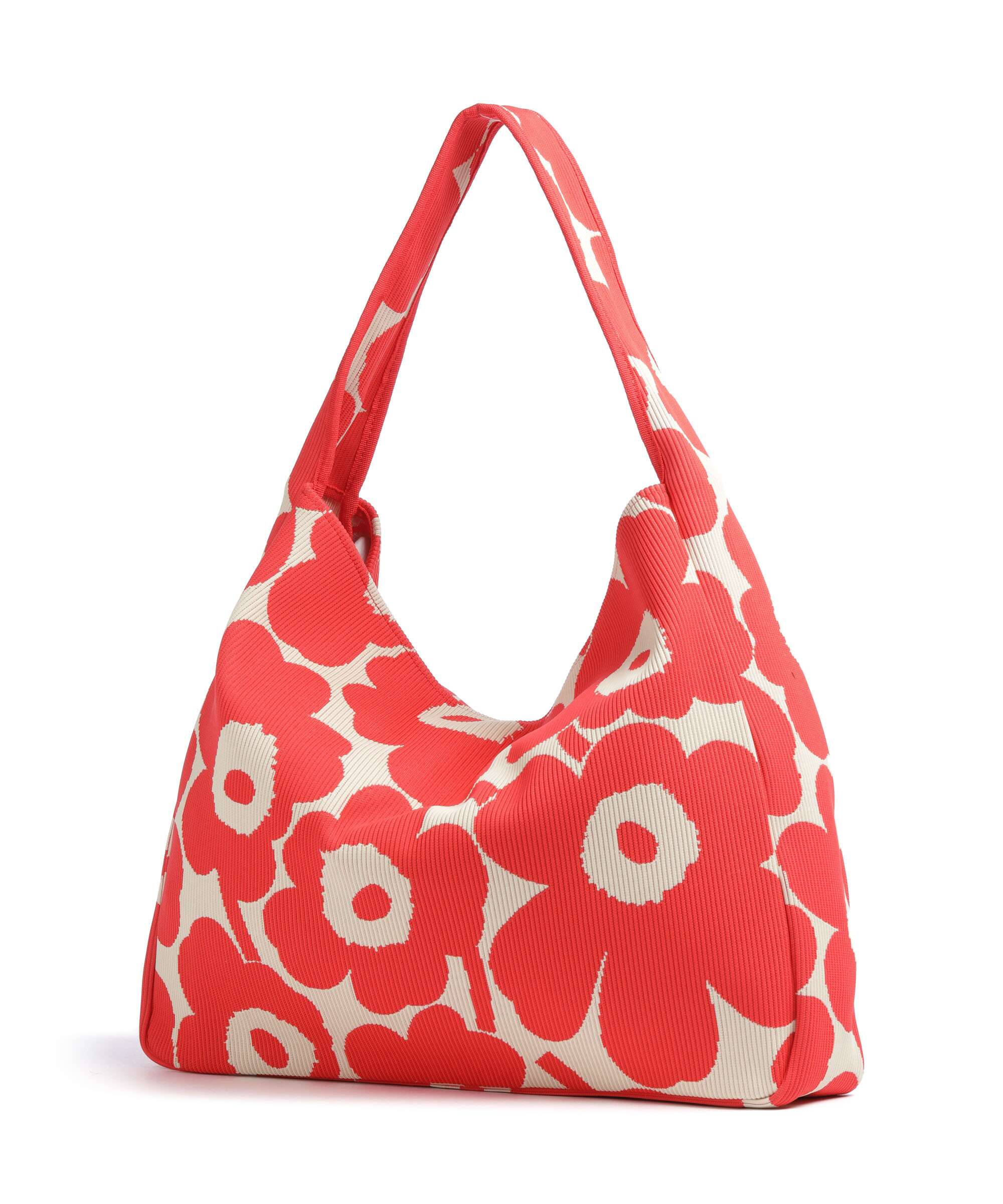 Marimekko Knitted Unikko Hobo tas pink/beige - Image 2