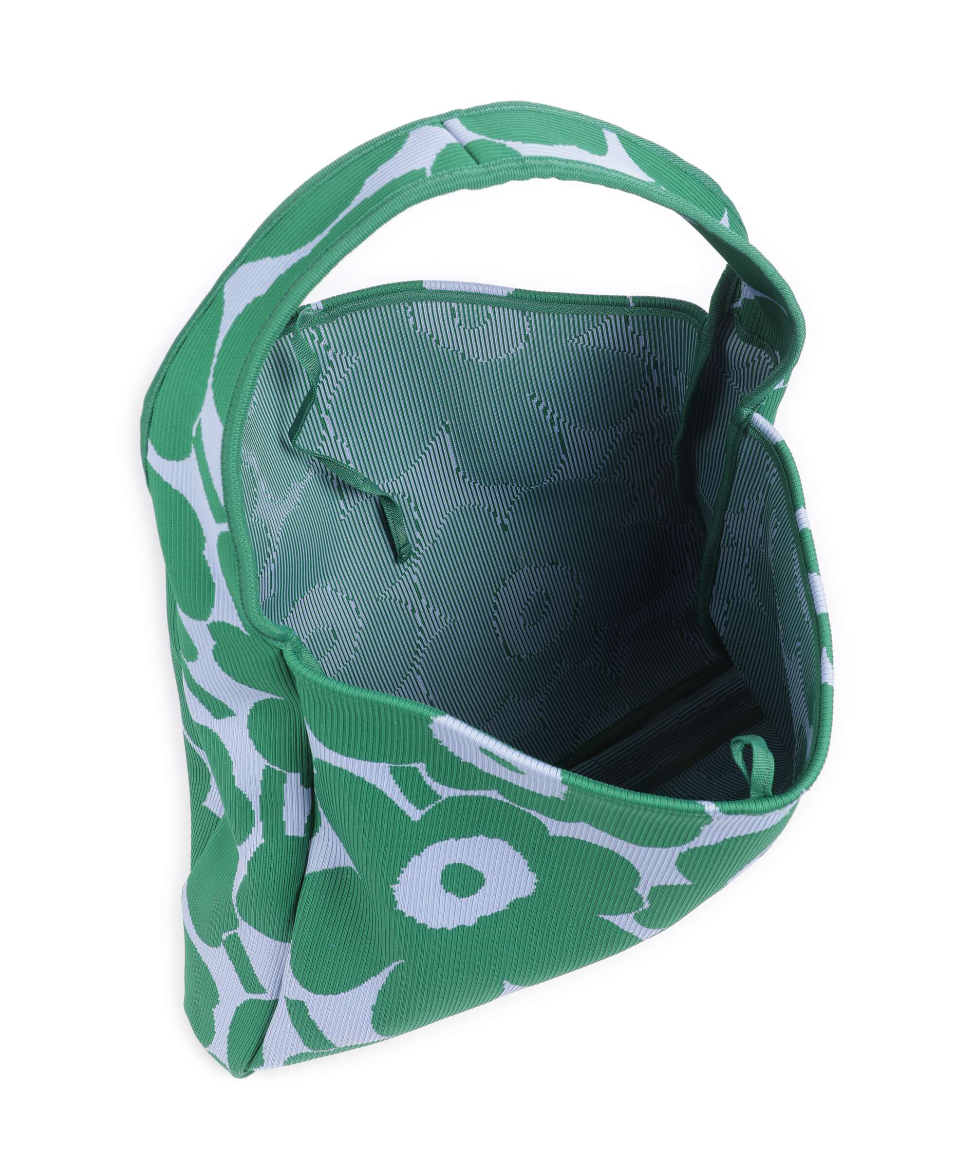 Marimekko Knitted Unikko Hobo tas dark green/blue - Image 5