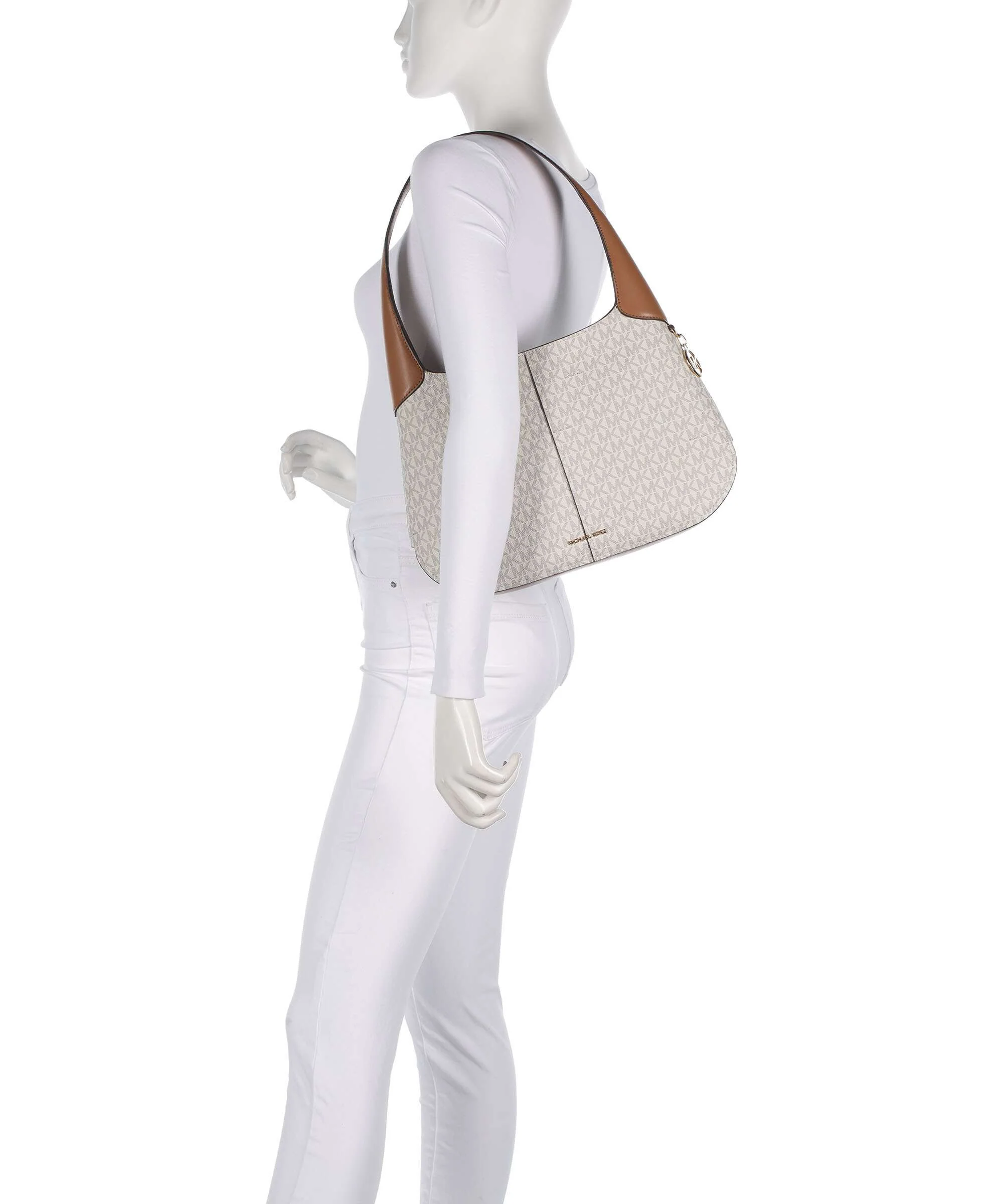 Michael Kors Alice Large Hobo tas vanilla/acorn - Image 3