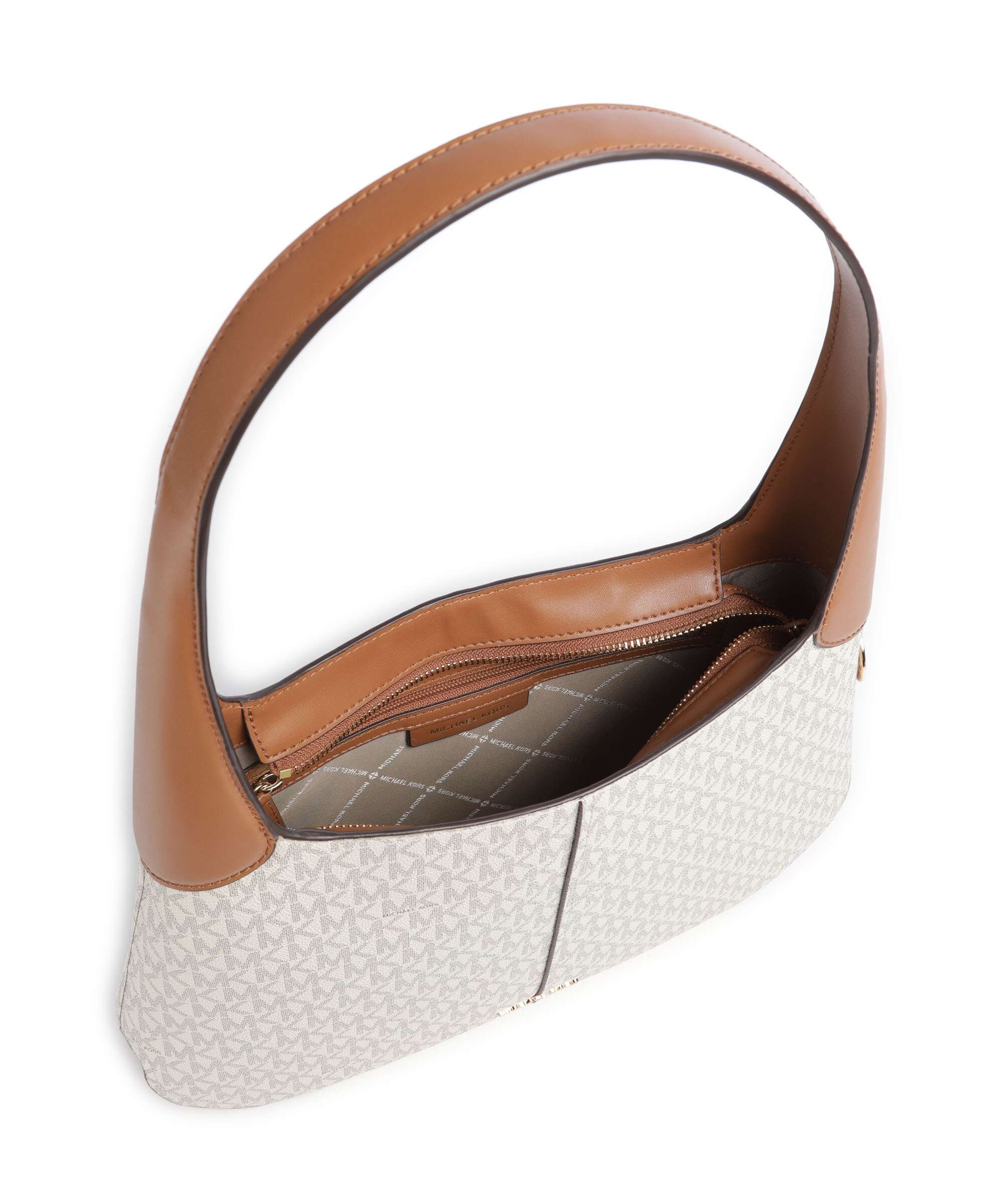 Michael Kors Alice Large Hobo tas vanilla/acorn - Image 5