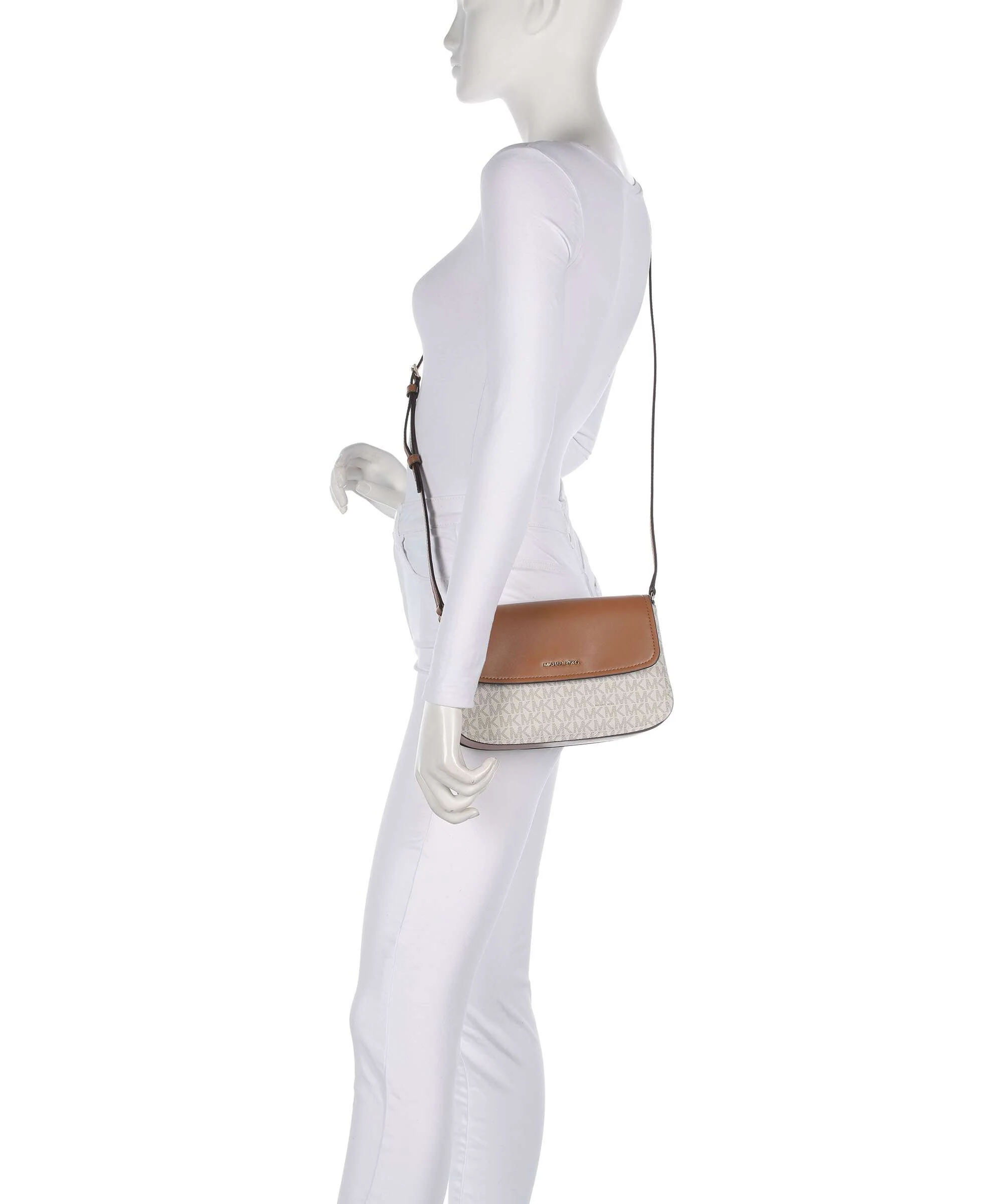 Michael Kors Alice Small Crossbody tas vanilla/acorn - Image 3