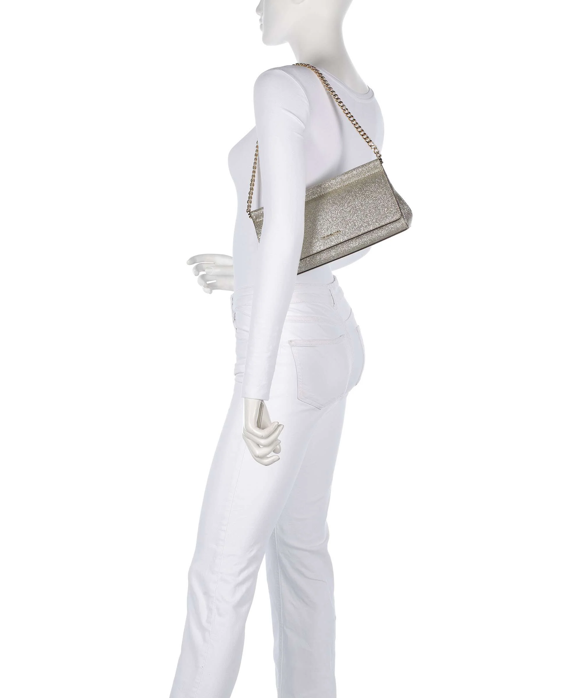 Michael Kors Carmine Schoudertas pale gold - Image 3