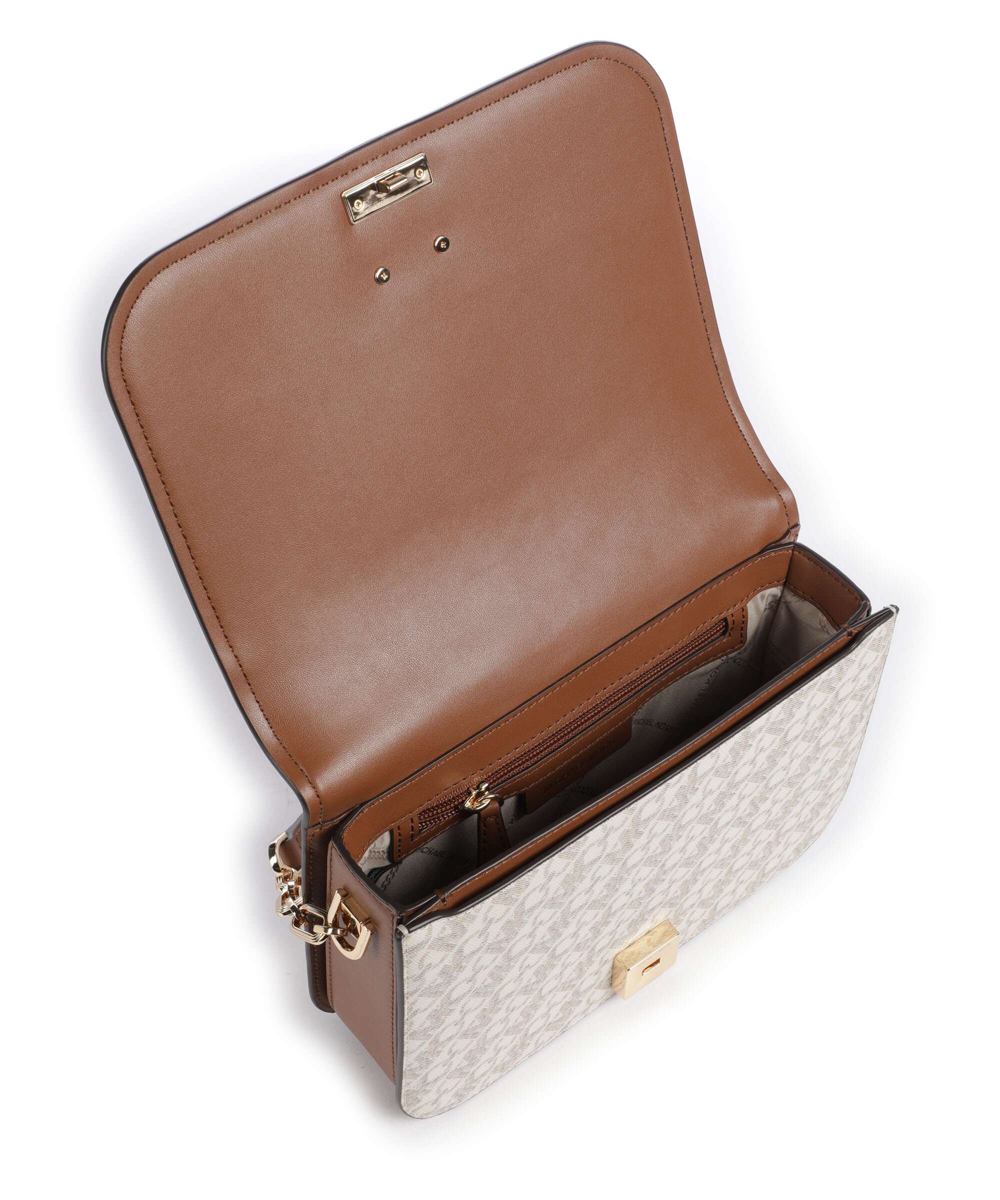 Michael Kors Delancey Crossbody tas vanilla/luggage - Image 6