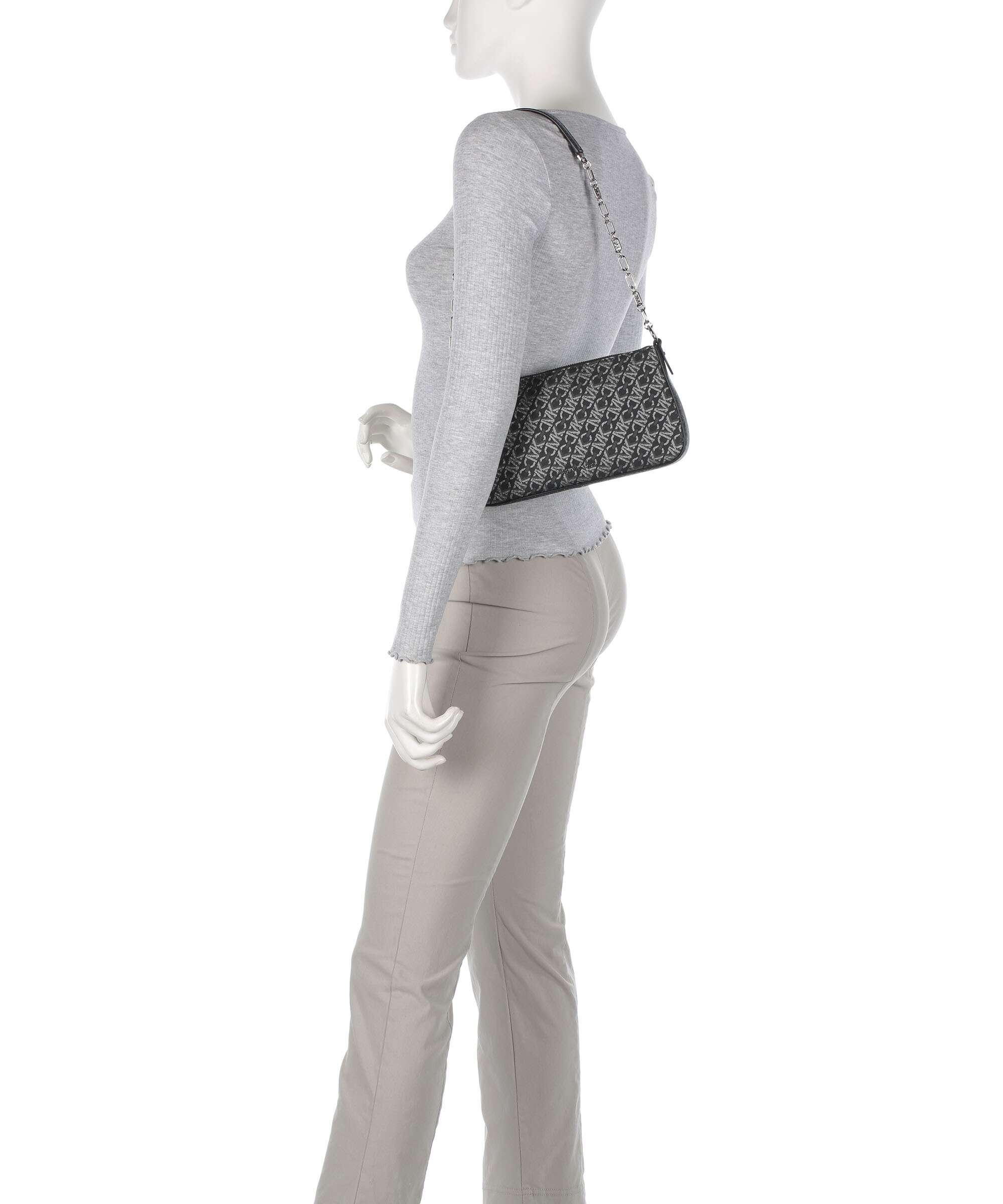 Michael Kors Empire Schoudertas black/silver - Image 3