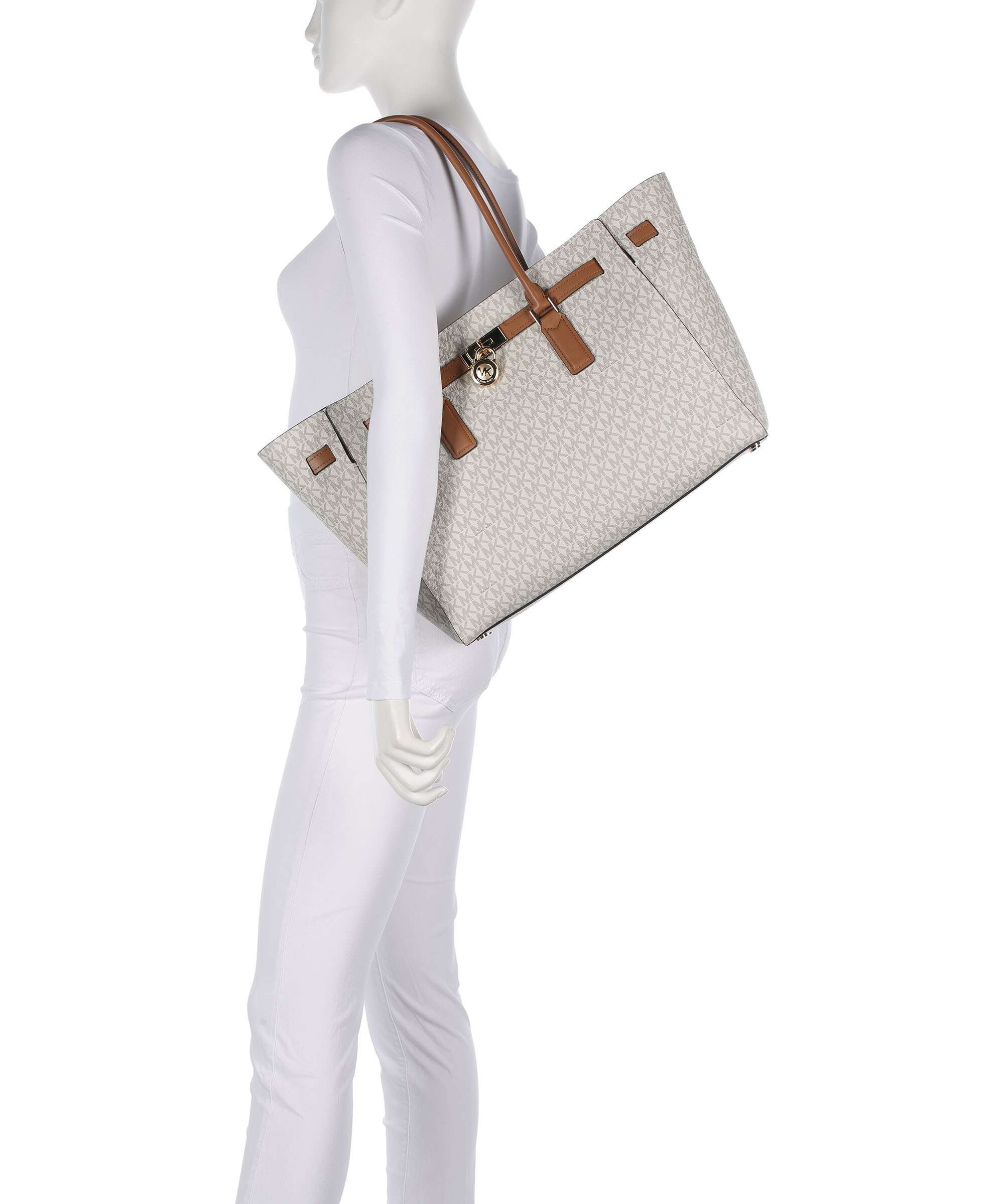 Michael Kors Hamilton Moderne Large Boodschappentas vanilla/acorn - Image 3