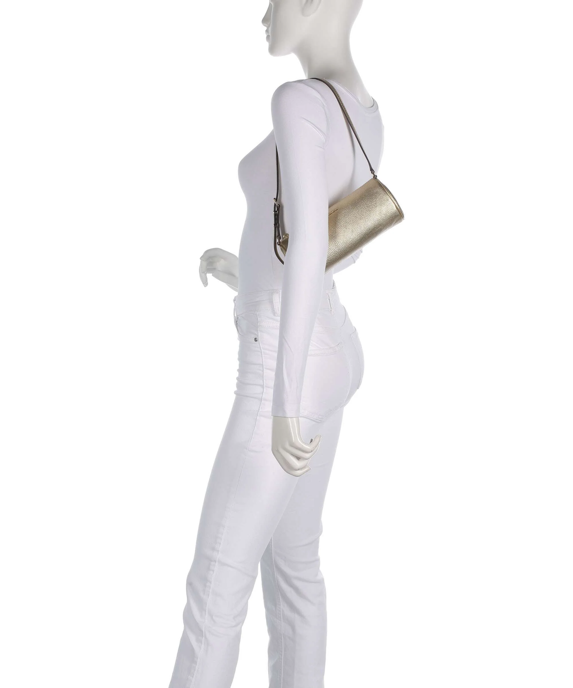 Michael Kors Izzy Small Schoudertas pale gold - Image 3