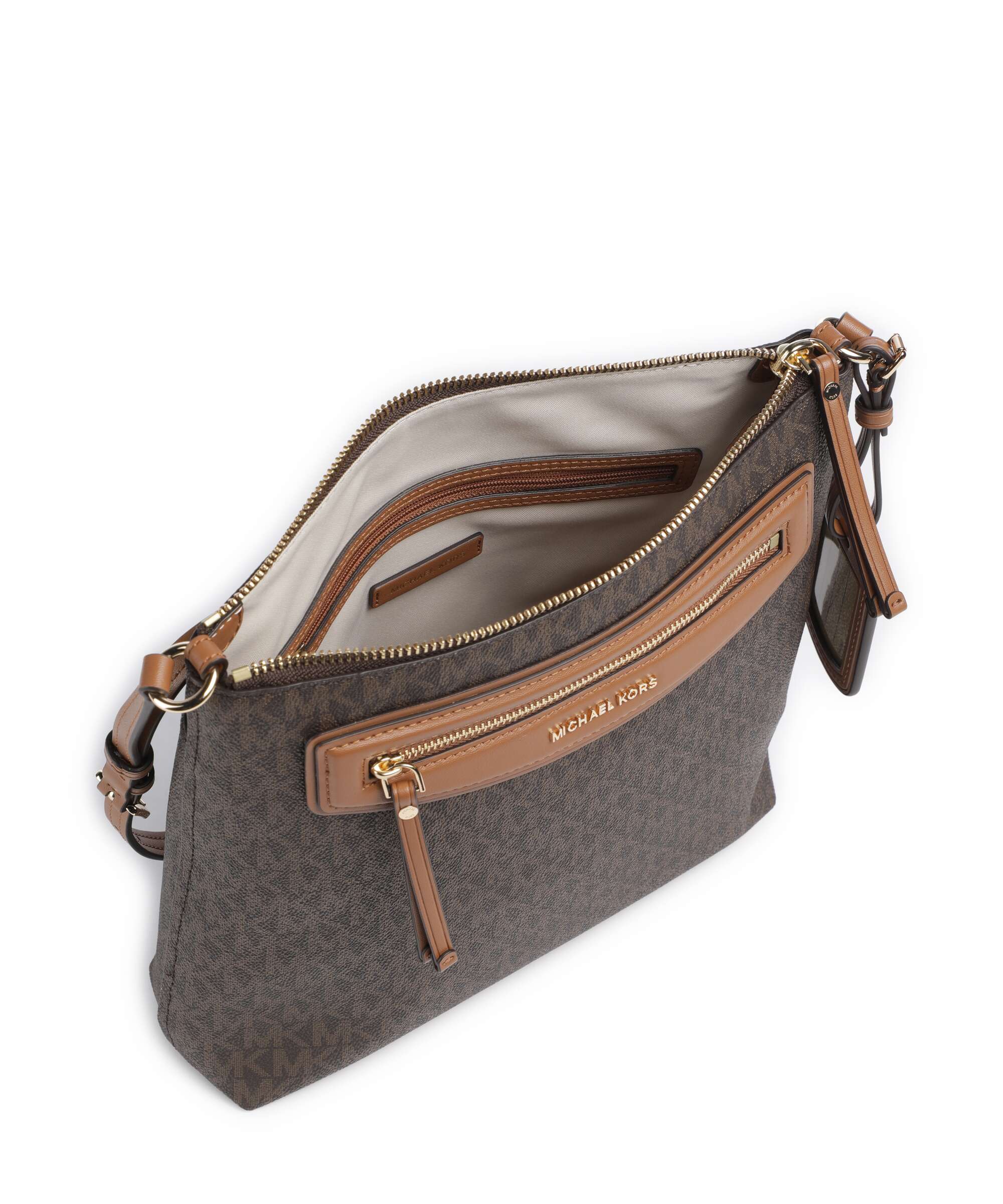 Michael Kors Jet Set Travel Large Crossbody tas brown/acorn - Image 5