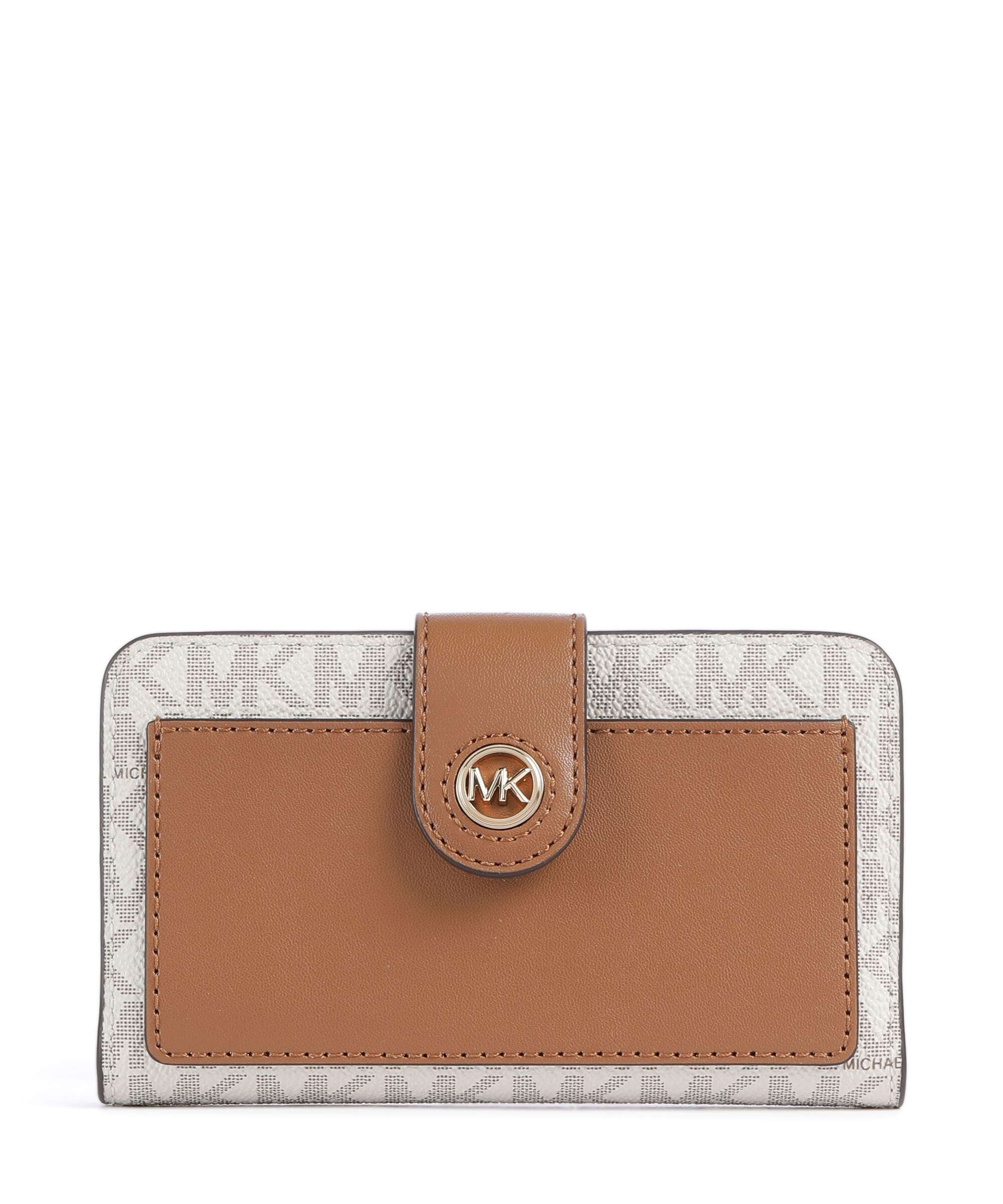 Michael Kors MK Charm Portemonnee vanilla/acorn