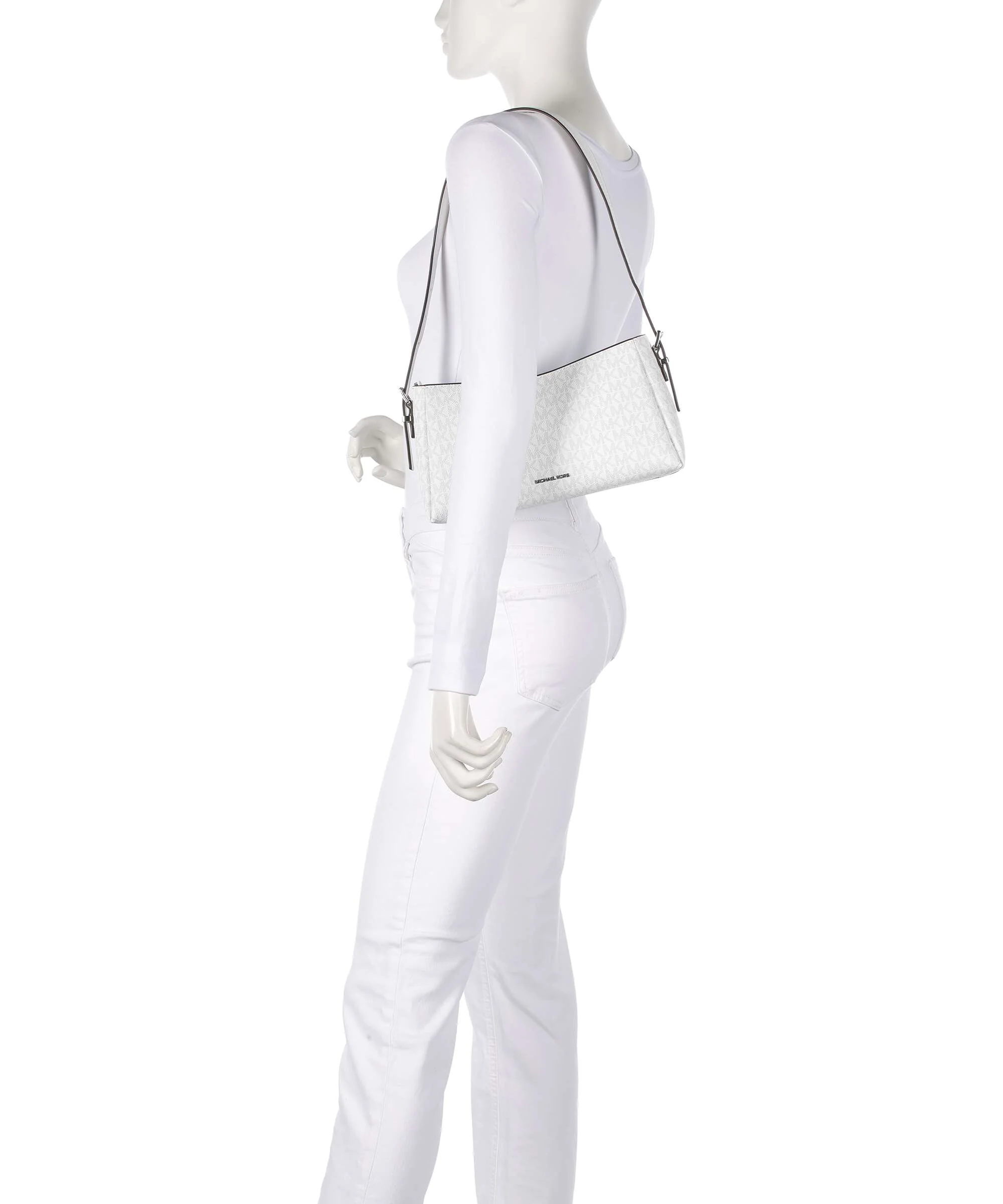 Michael Kors Moore Schoudertas optic white/alluminium - Image 3