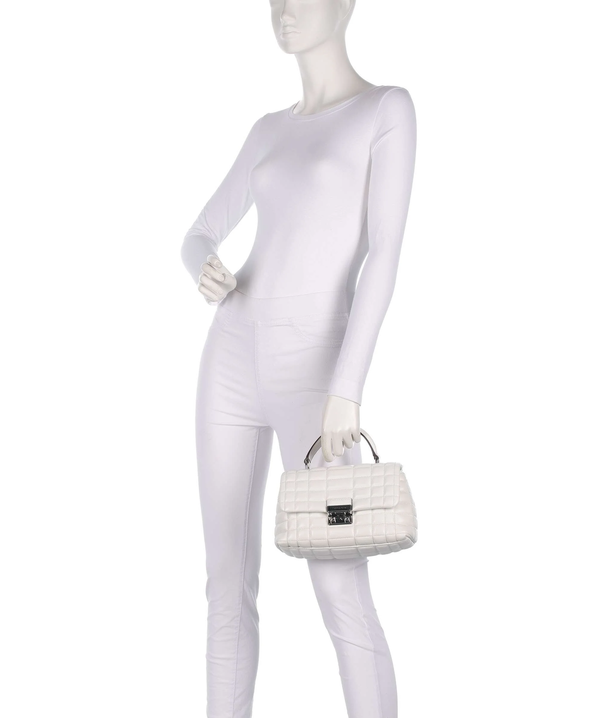 Michael Kors Tribeca Medium Handtas optic white - Image 3