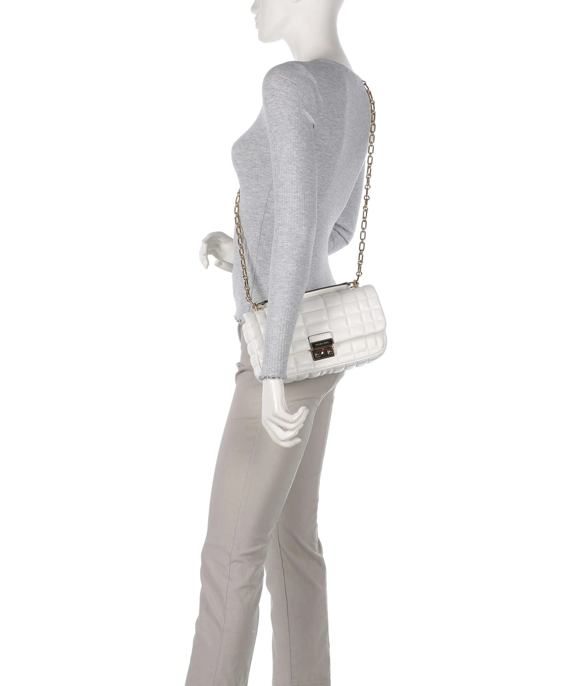 Michael Kors Tribeca Schoudertas optic white - Image 4
