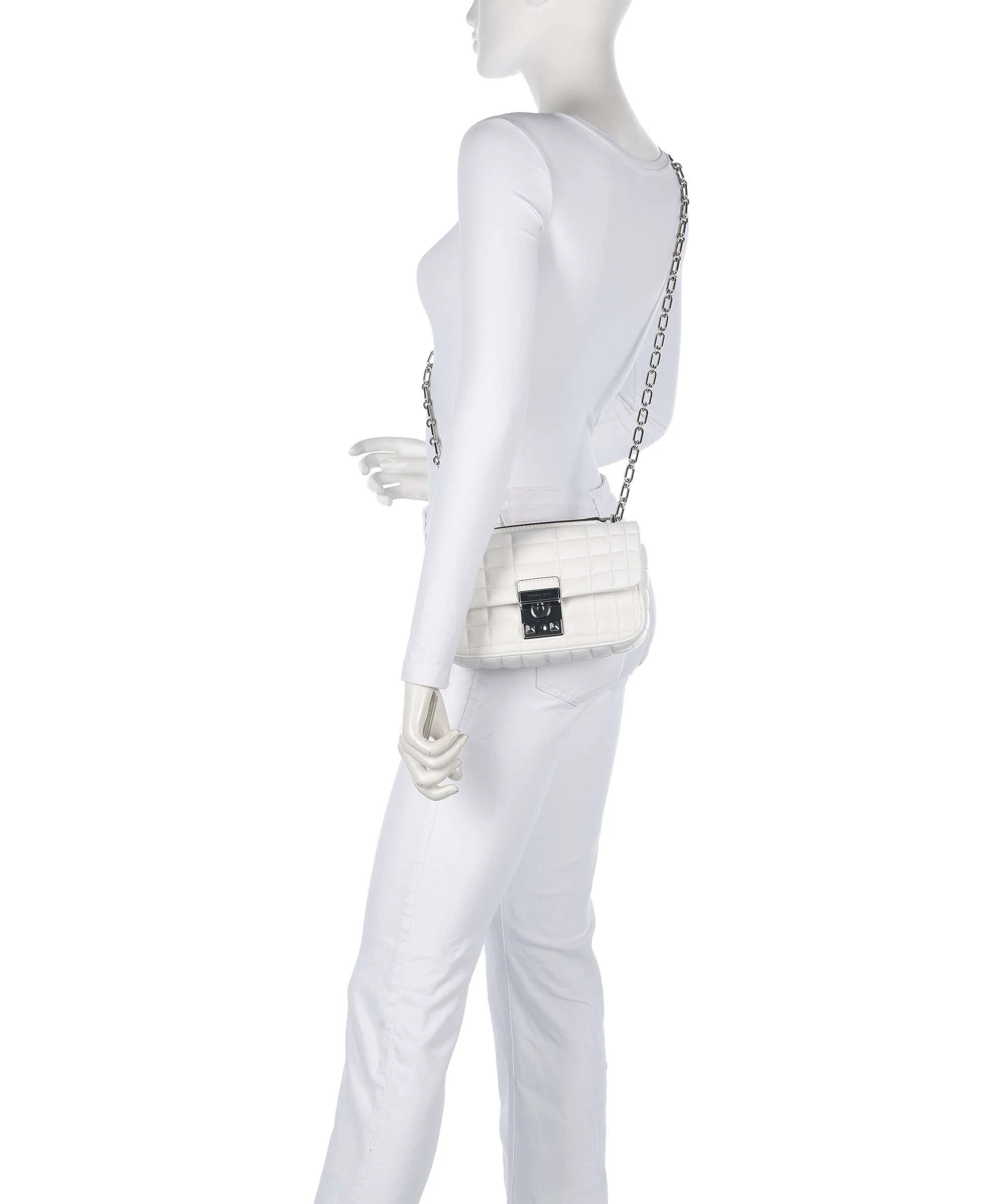 Michael Kors Tribeca Small Schoudertas optic white - Image 4
