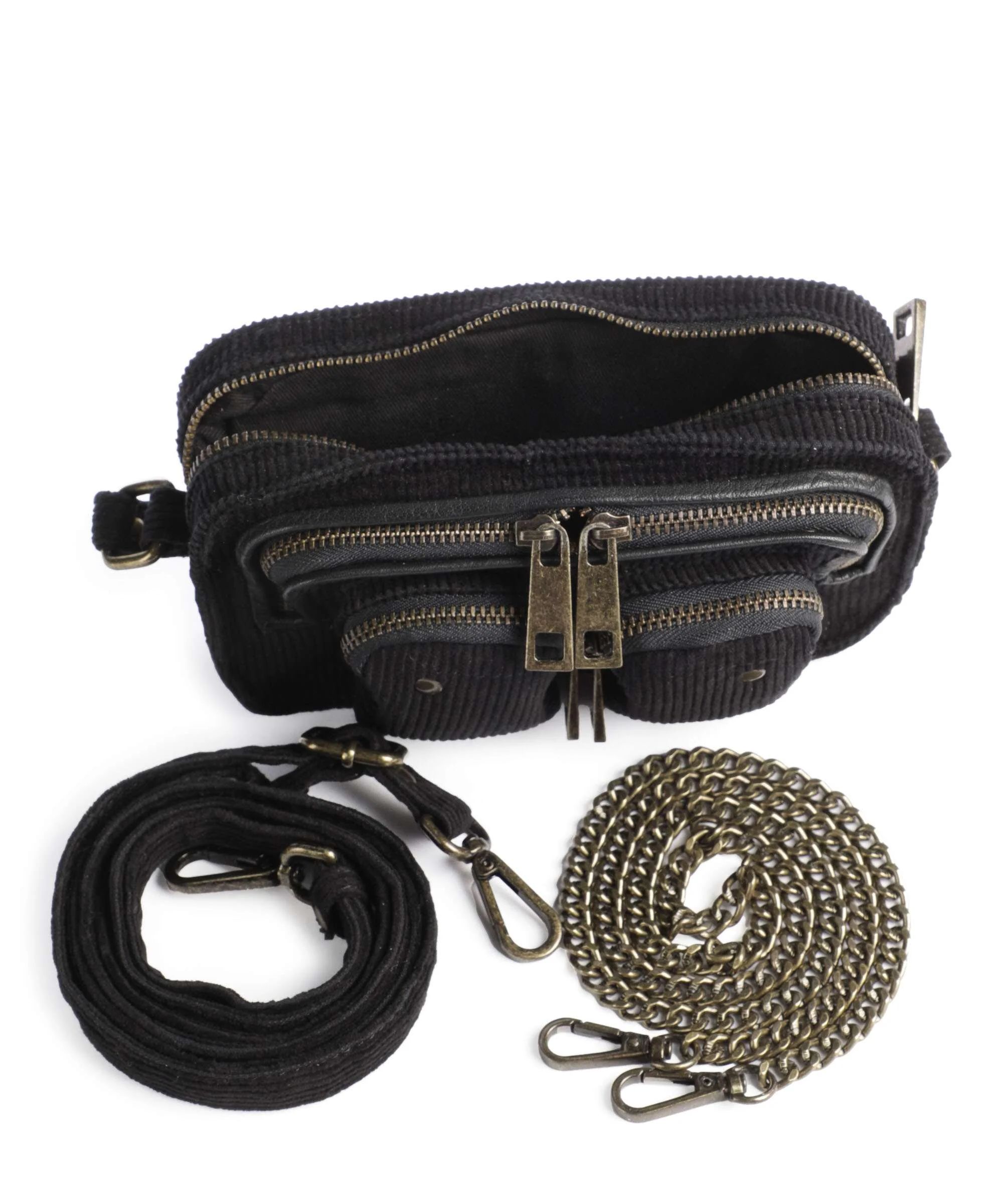 Núnoo Corduroy Helena Crossbody tas black - Image 5