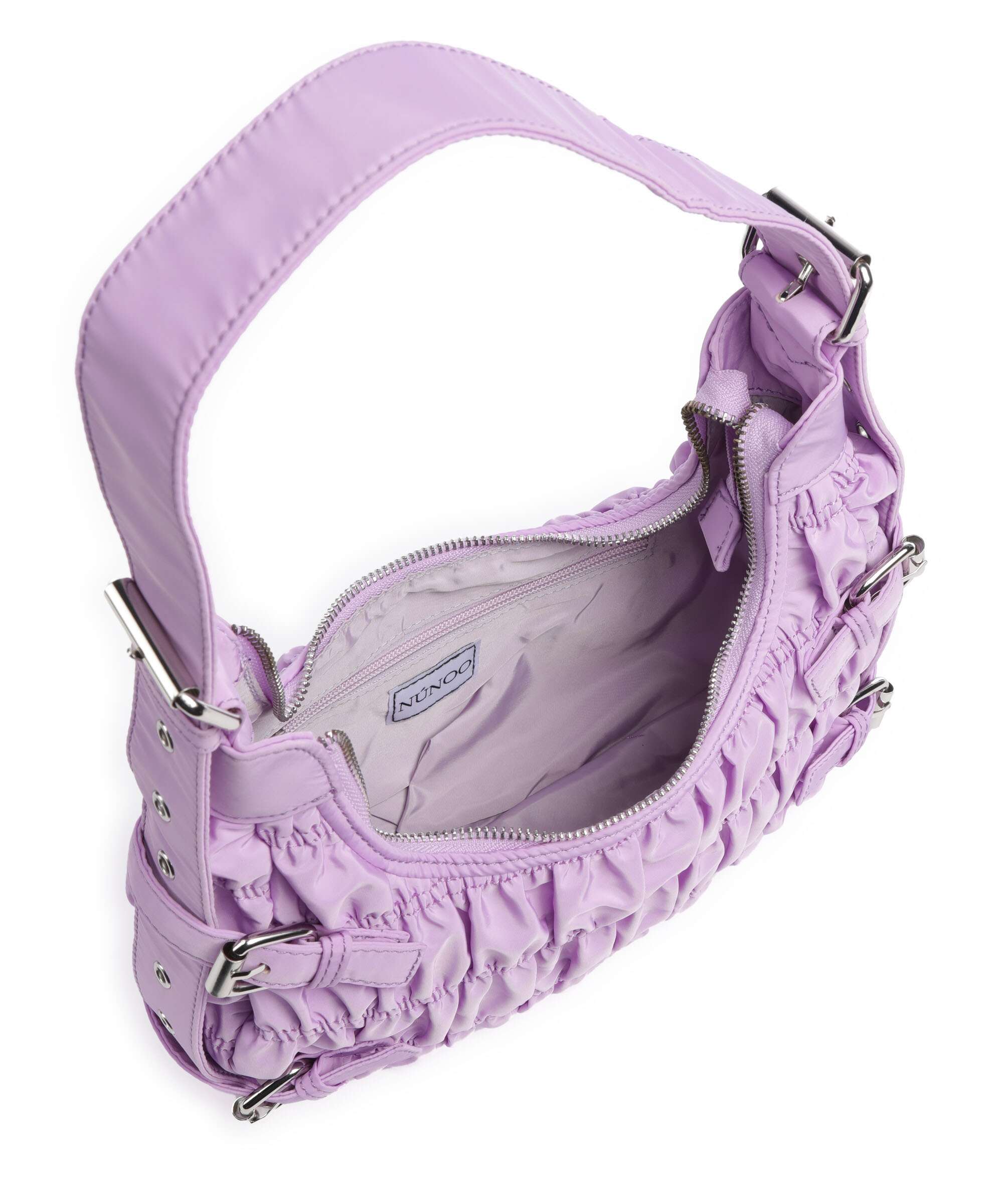 Núnoo Recycled Nylon Alaska Hobo tas purple - Image 6