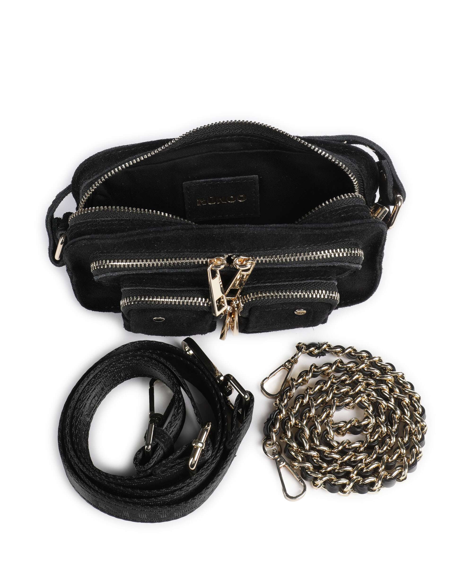 Núnoo Suede Helena Crossbody tas black - Image 6