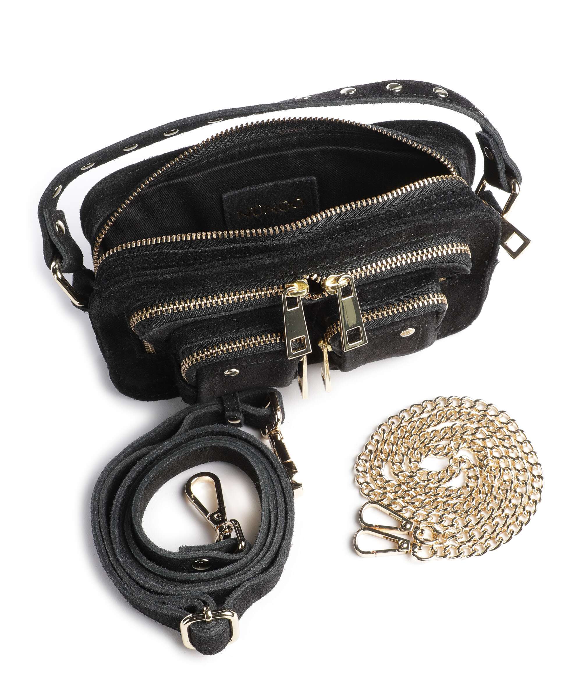 Núnoo Suede Helena Crossbody tas black - Image 5