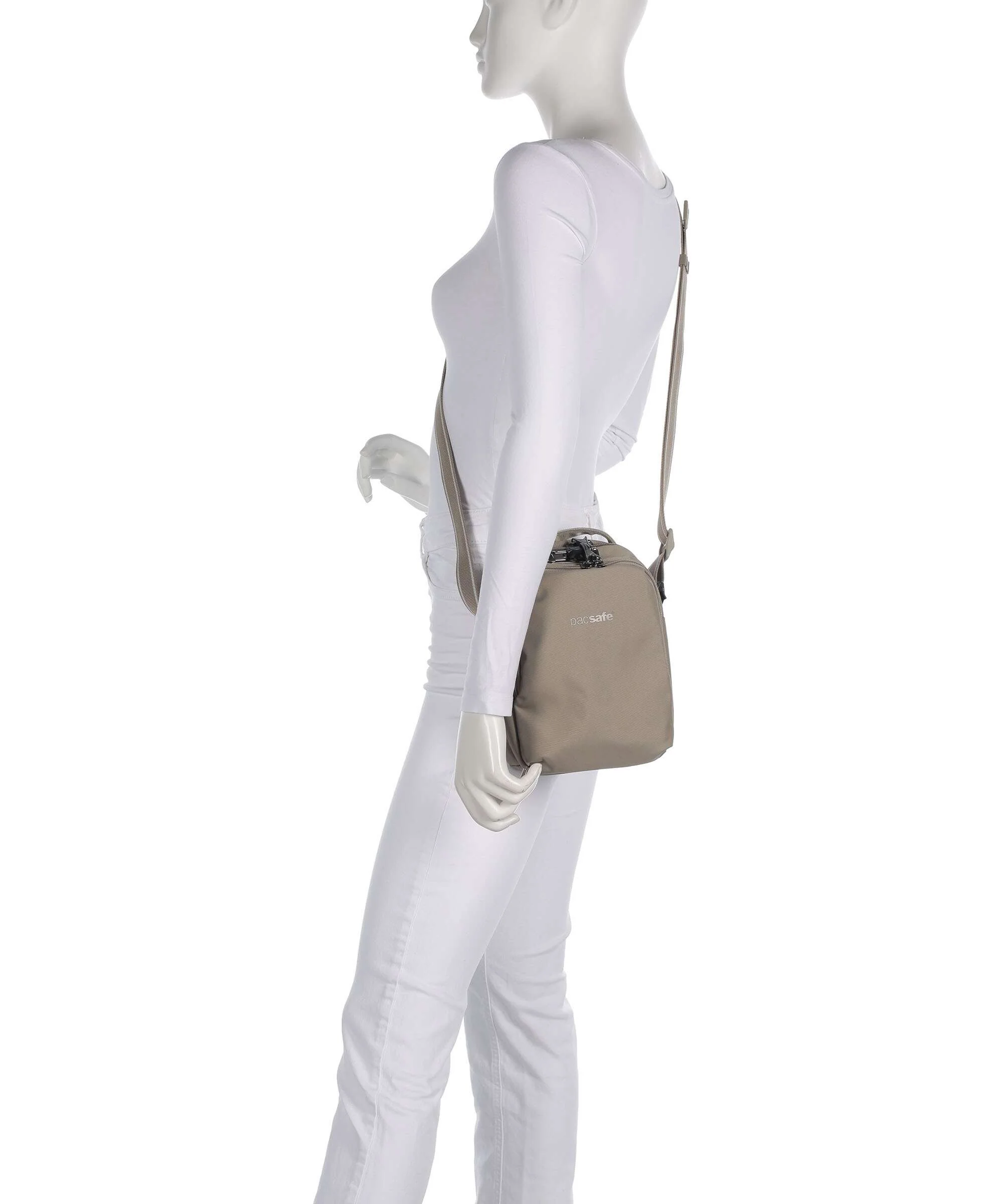 Pacsafe V Crossbody tas beige - Image 3