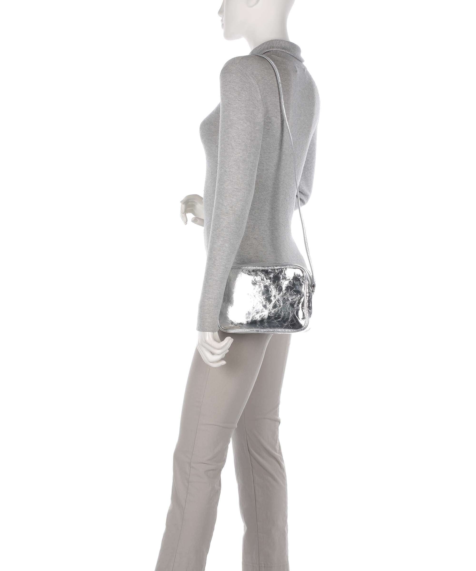 Patrizia Pepe Crossbody tas craquele silver - Image 3