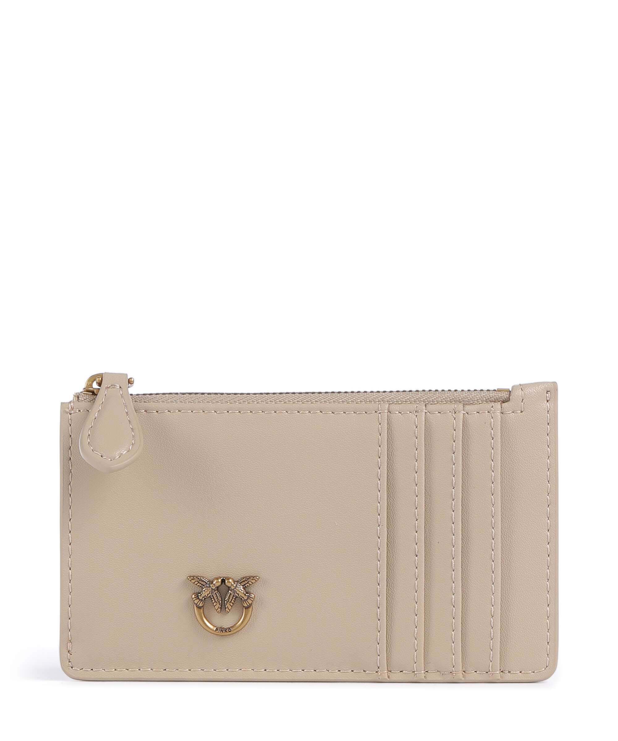 Pinko Airone Creditcardhouder beige/grigio fumo/antique gold