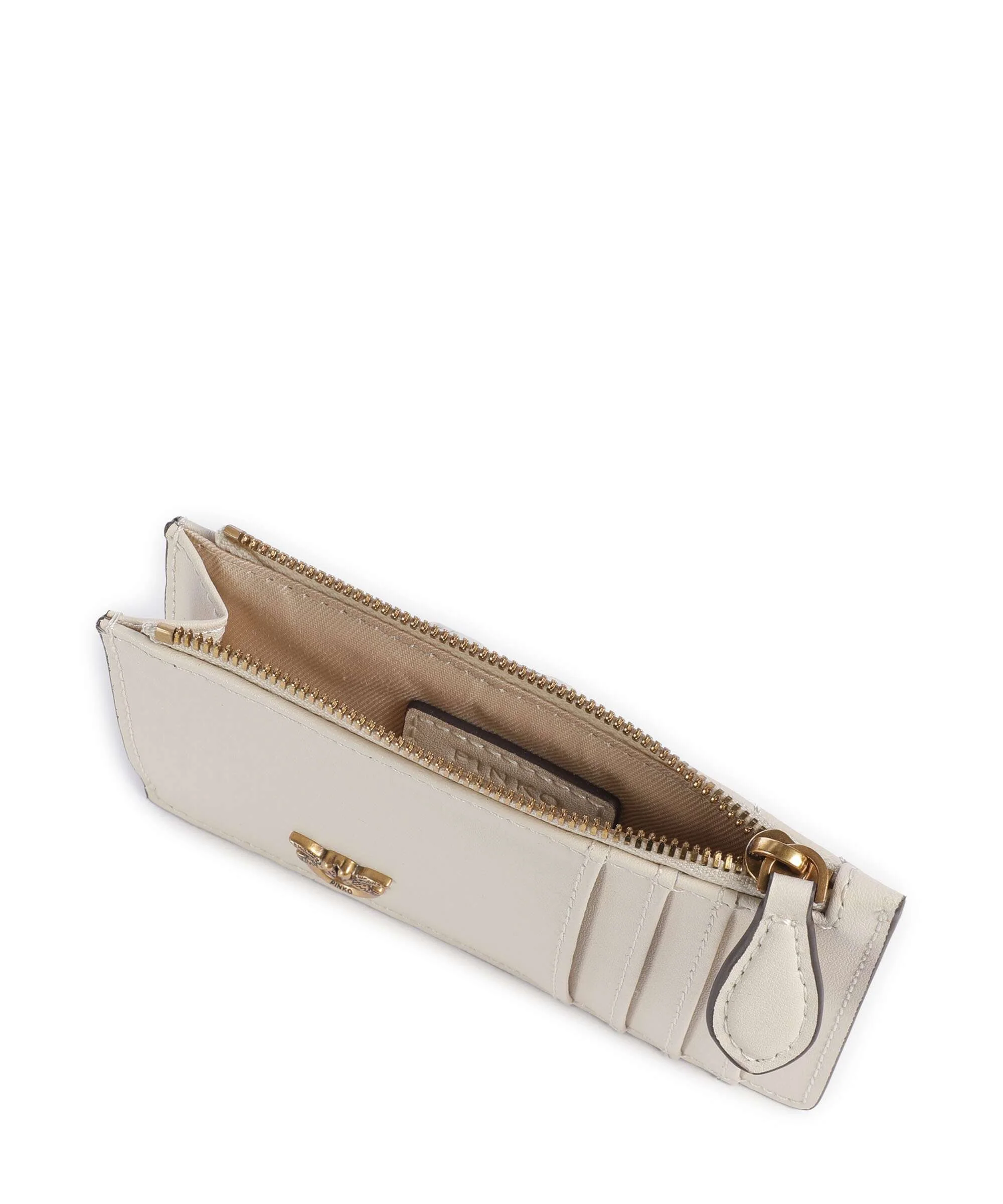 Pinko Airone Creditcardhouder bianco seta/antique gold - Image 4