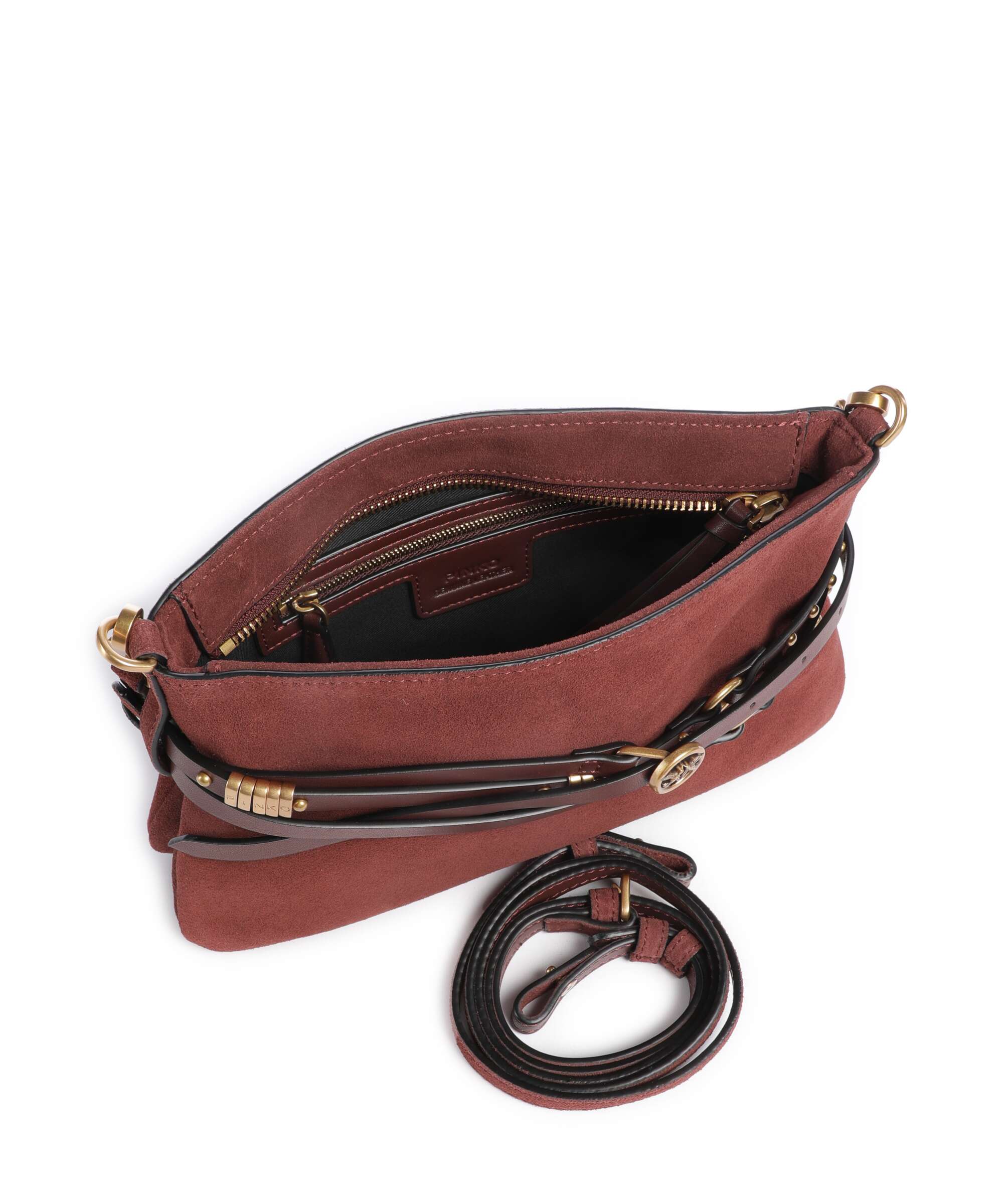 Pinko Belt Mini Schoudertas burgundy wine/antique gold - Image 7