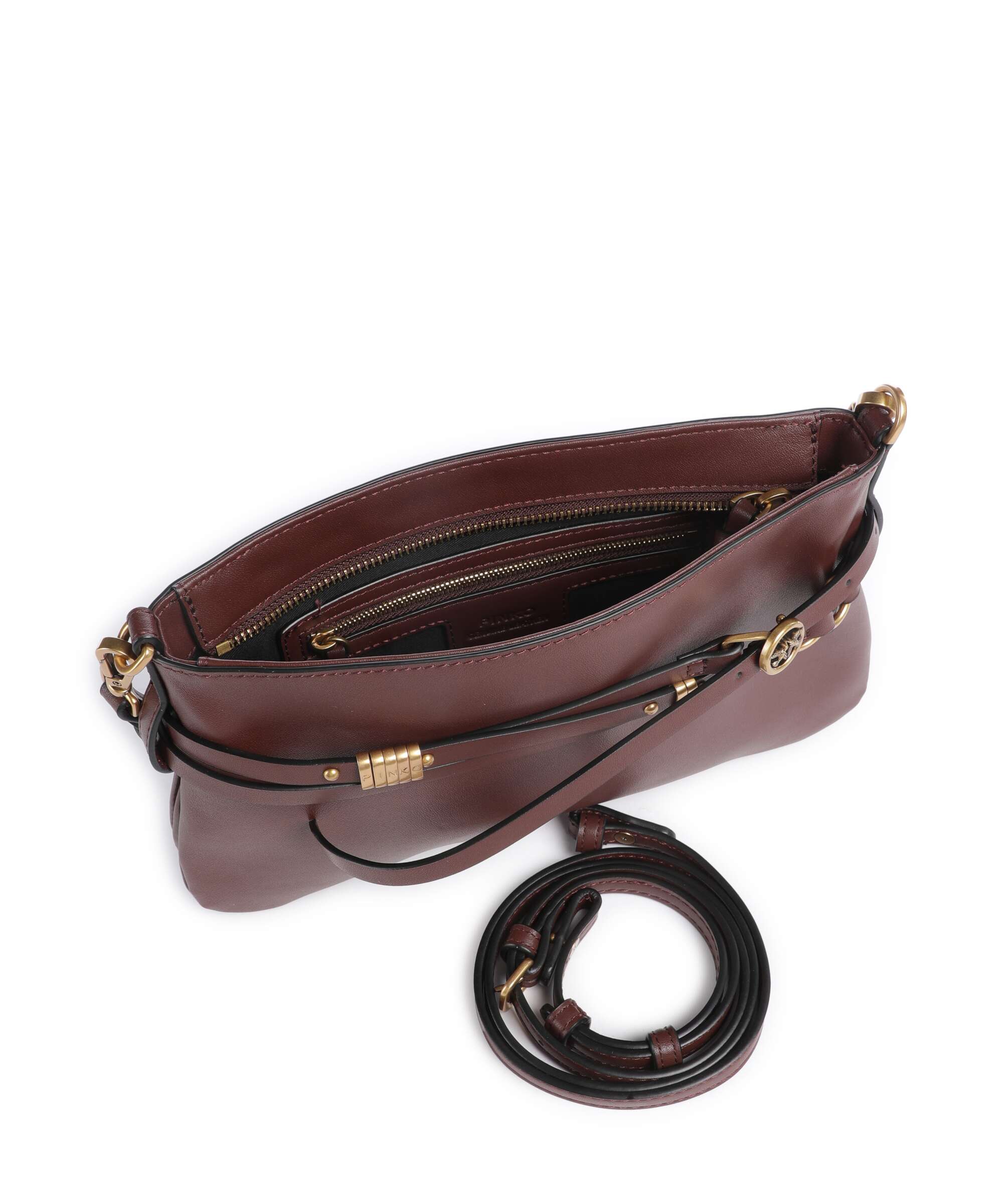 Pinko Belt Mini Schoudertas burgundy wine/antique gold - Image 7