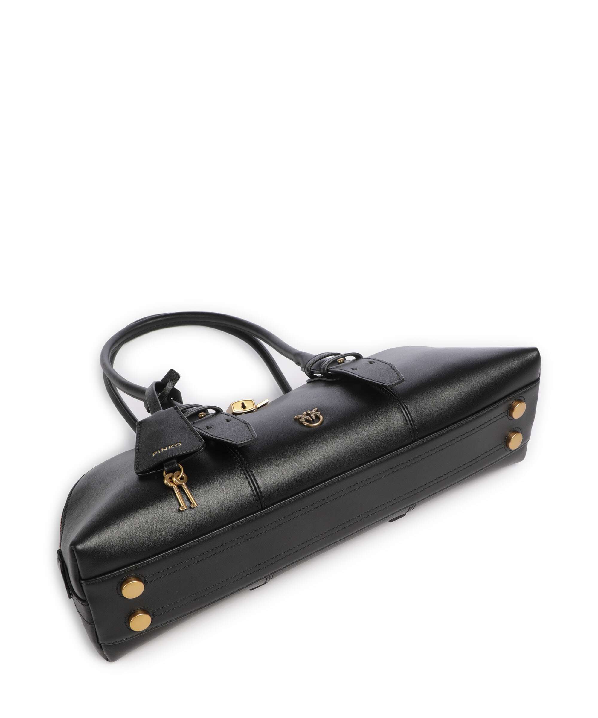Pinko Bowling Horizontal Big Handtas nero/antique gold - Image 5